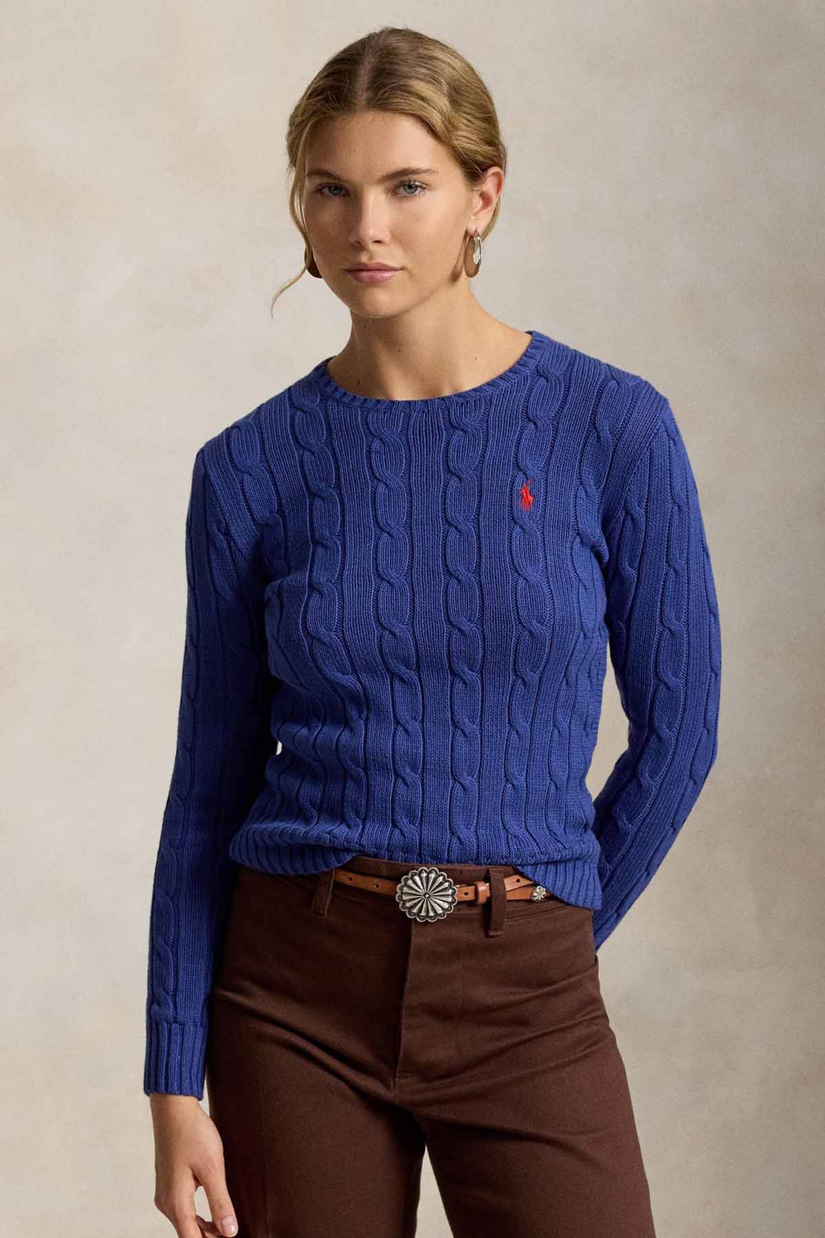 Polo Ralph Lauren Slim Fit Yuvarlak Yaka Saç Örgü Triko
