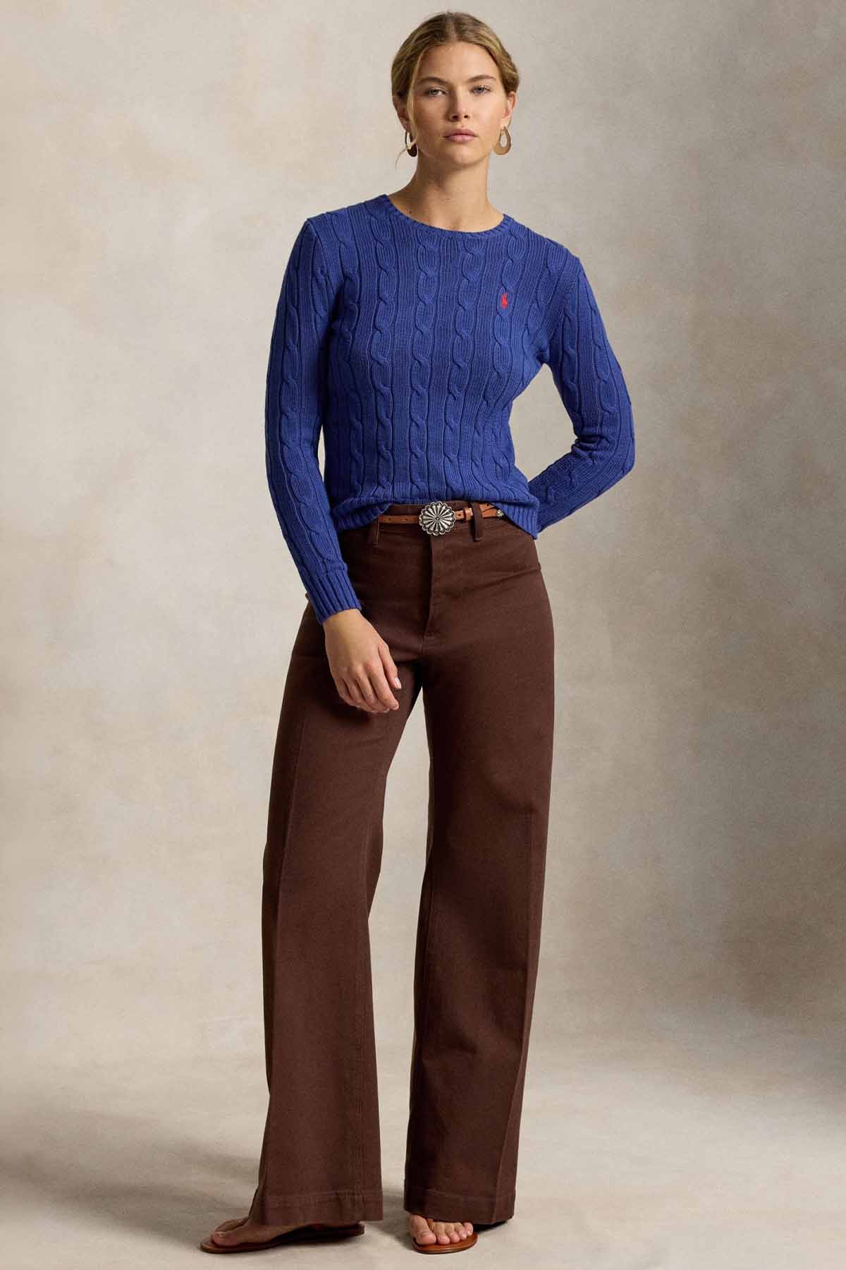 Polo Ralph Lauren Slim Fit Yuvarlak Yaka Saç Örgü Triko