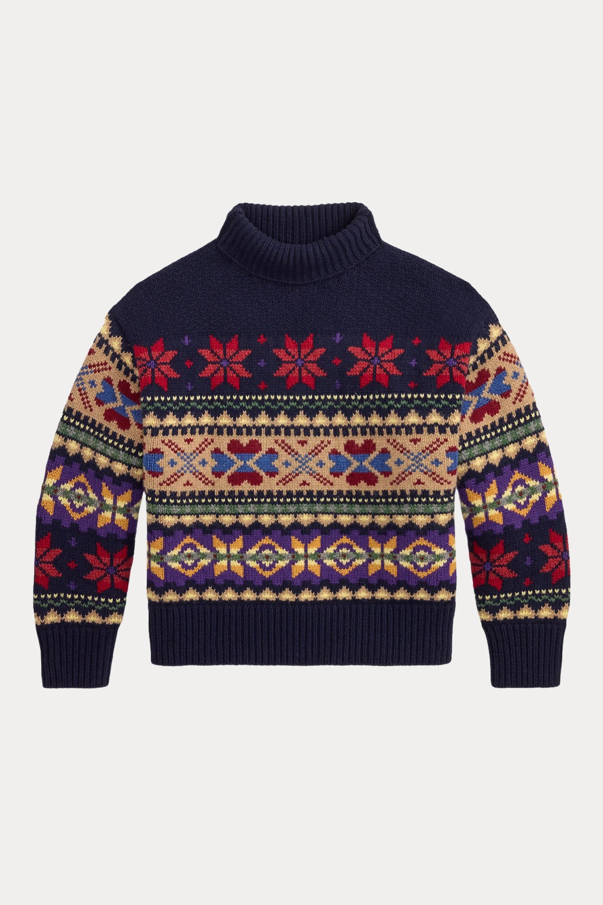 Polo Ralph Lauren Comfort Fit Fair Isle Desen Kaşmir Yün Balıkçı Yaka Triko