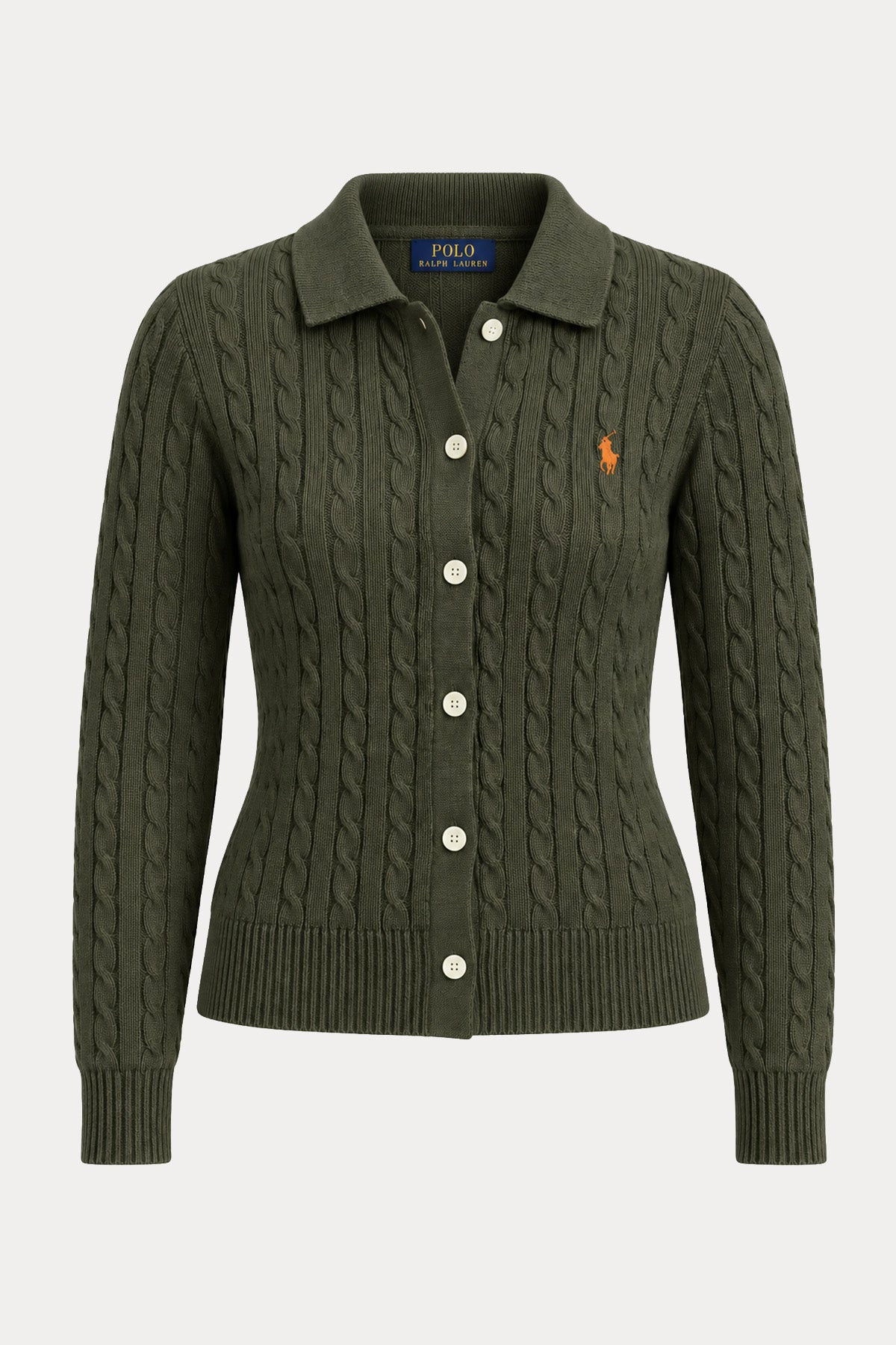 Polo Ralph Lauren Slim Fit Saç Örgü Triko Ceket