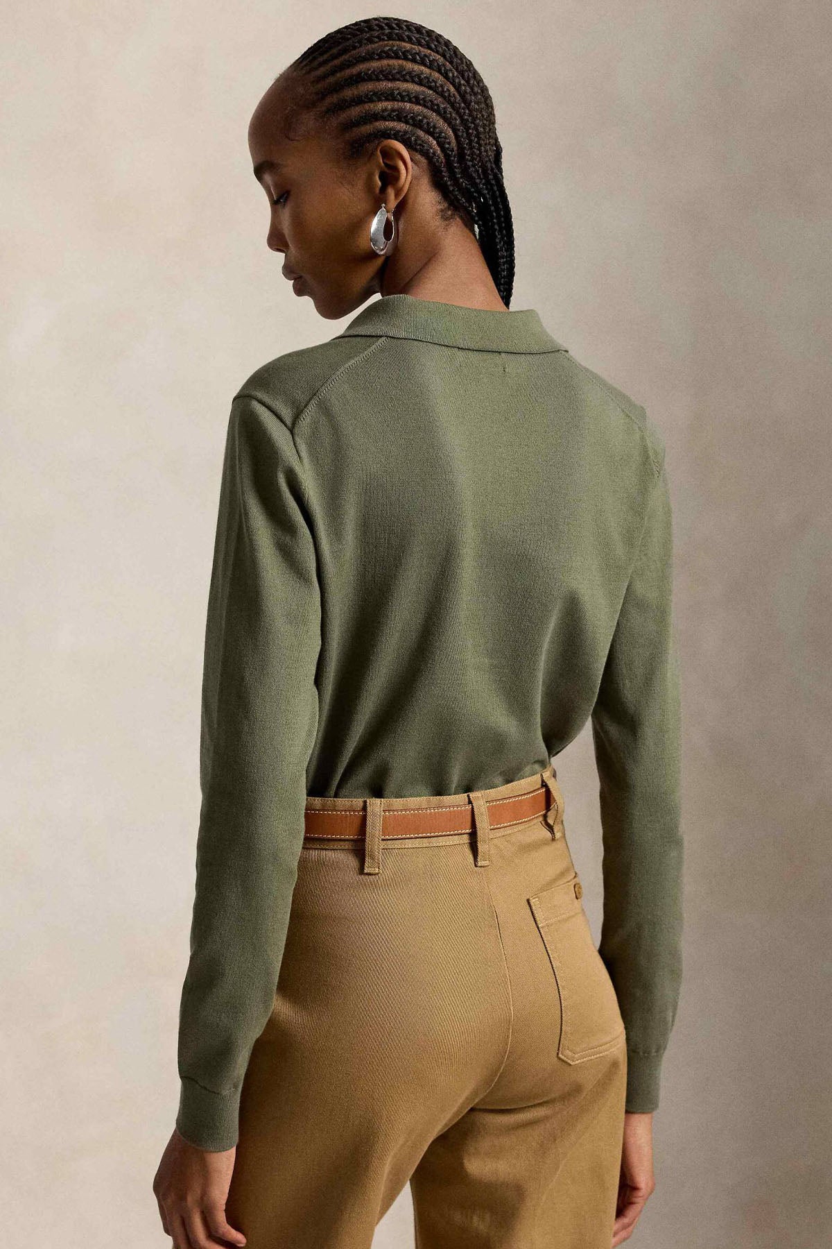Polo Ralph Lauren Custom Fit İnce Örgü Streç Triko Ceket