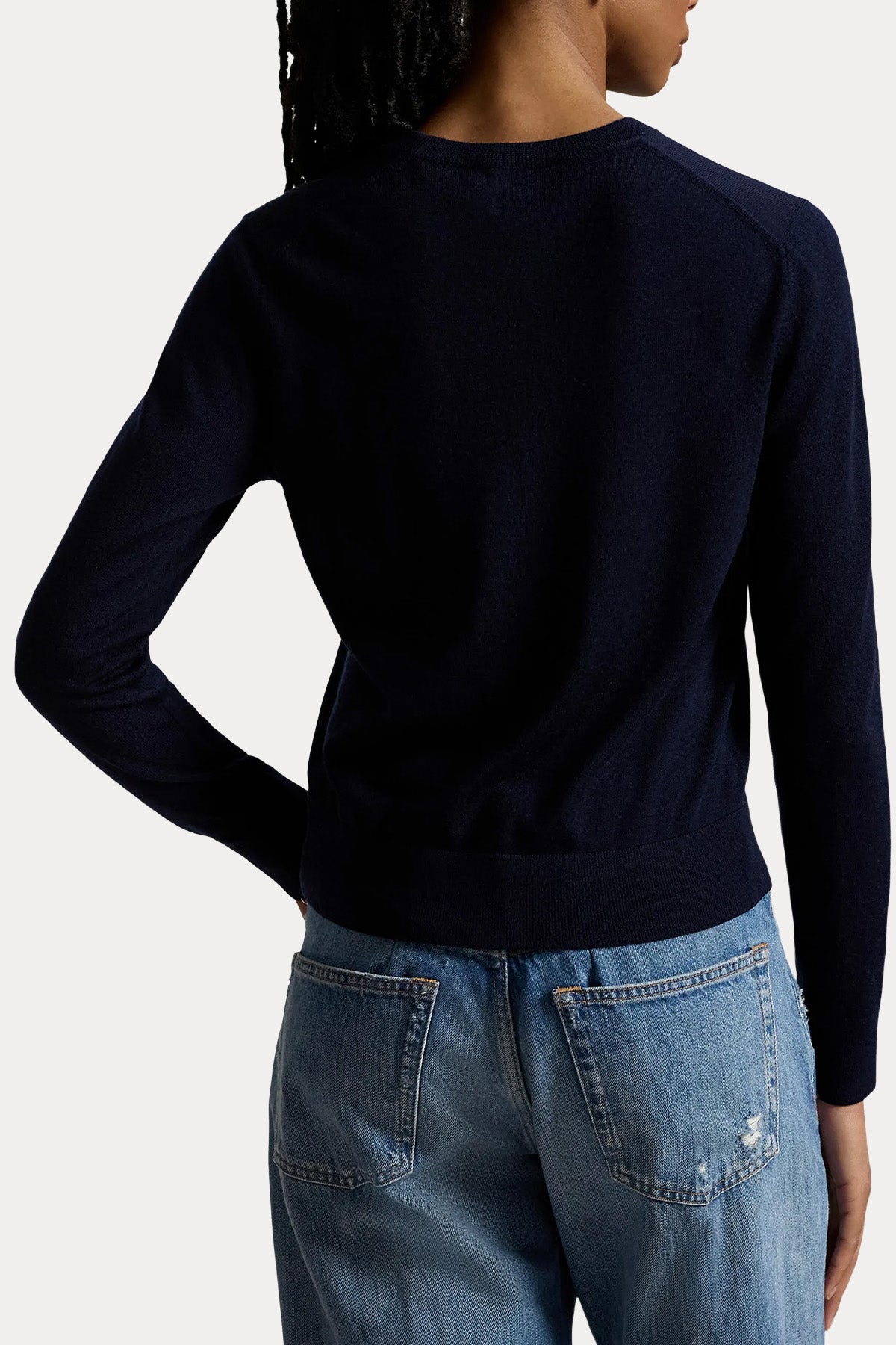 Polo Ralph Lauren Slim Fit Yuvarlak Yaka İnce Örgü Yün Triko