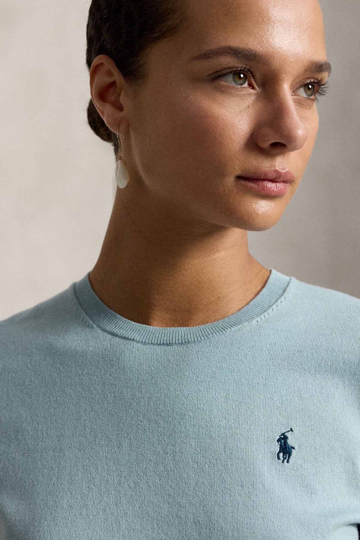 Polo Ralph Lauren Slim Fit Yuvarlak Yaka İnce Örgü Streç Triko