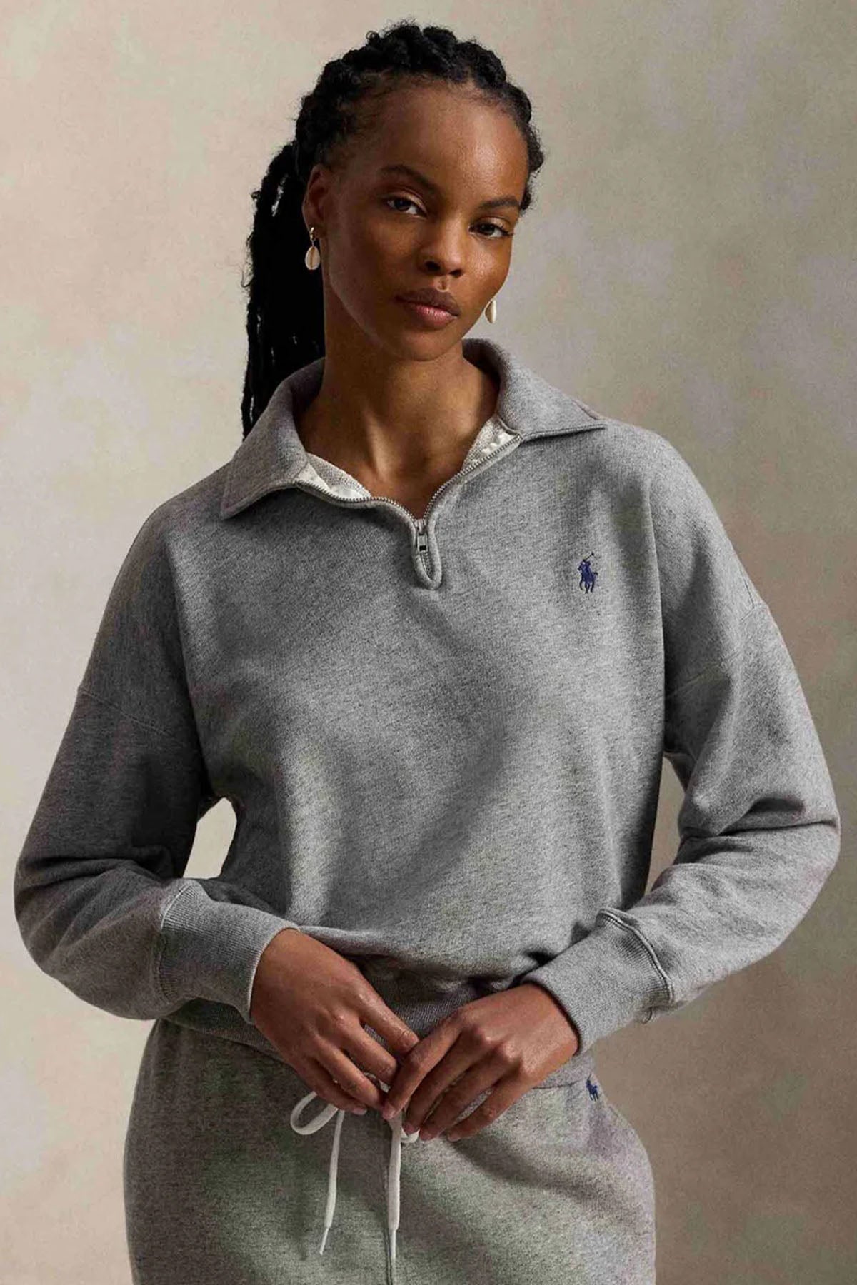 Polo Ralph Lauren Relaxed Fit Fermuarlı Polo Yaka Sweatshirt