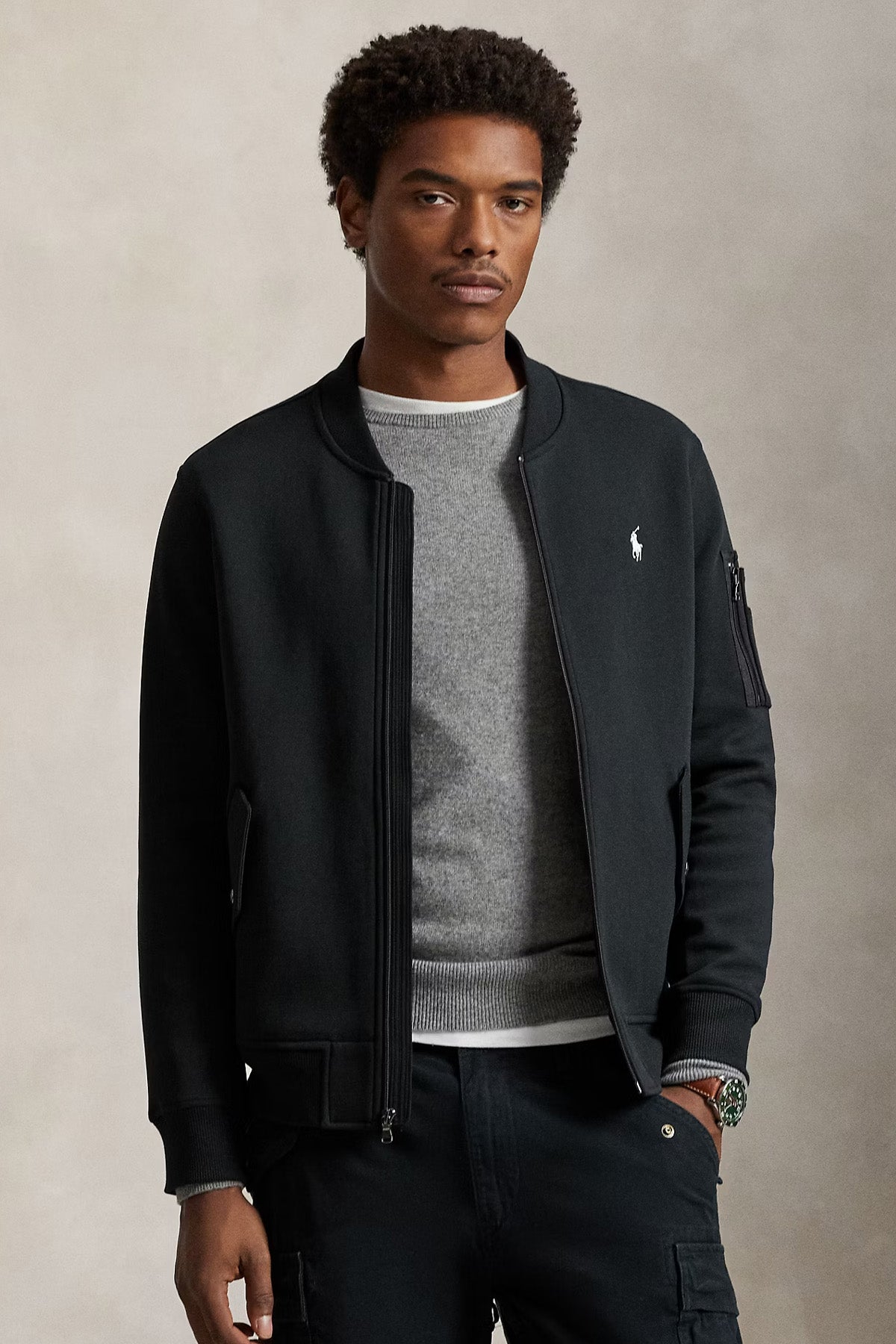 Polo Ralph Lauren Custom Fit Pilot Yaka Sweatshirt Ceket