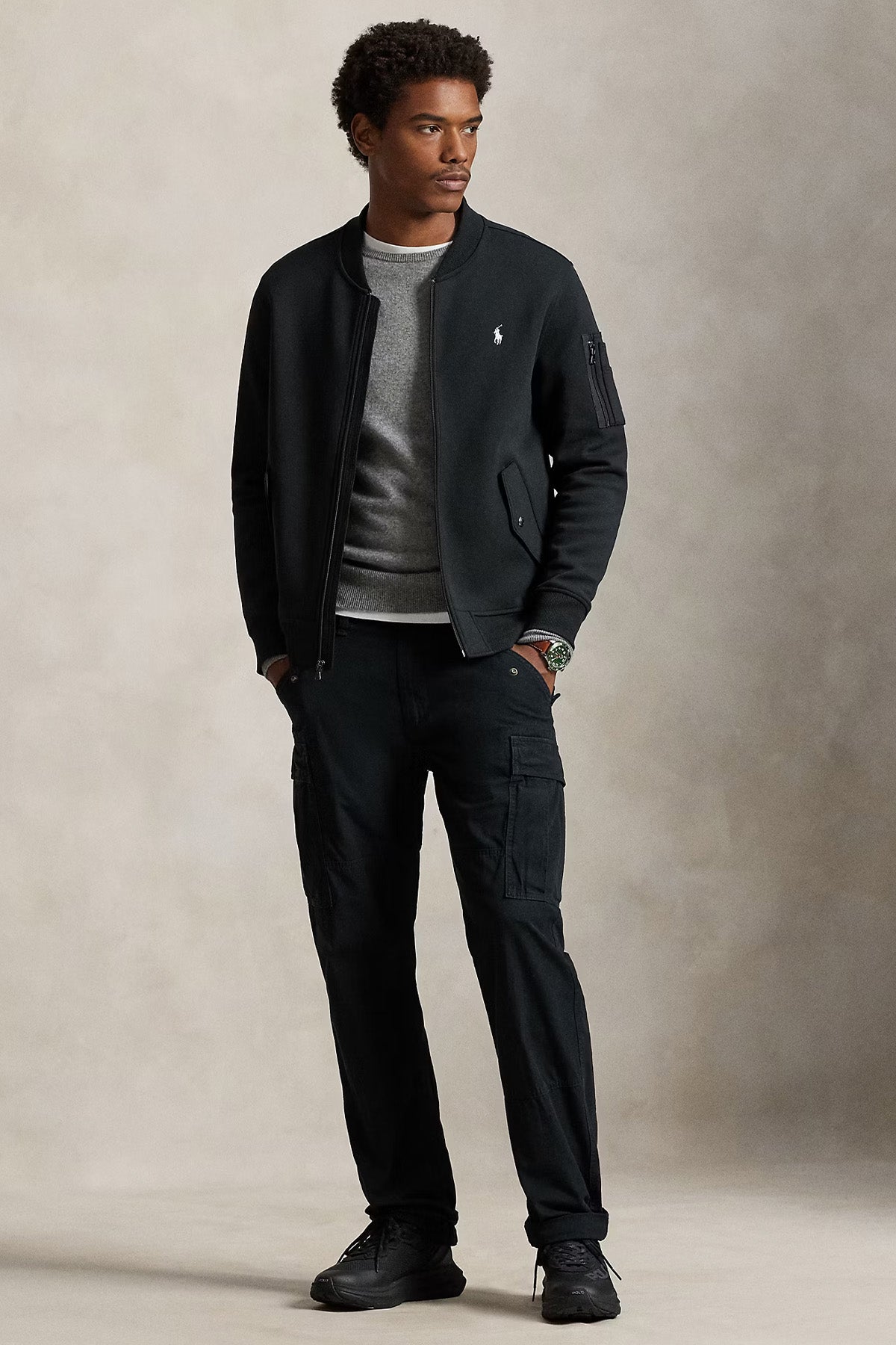 Polo Ralph Lauren Custom Fit Pilot Yaka Sweatshirt Ceket