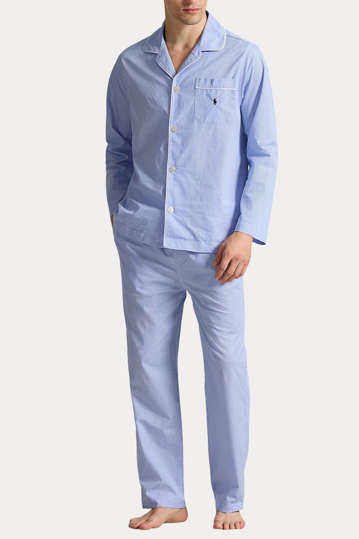 Polo Ralph Lauren Pötikareli Beli Lastikli Pijama Takımı