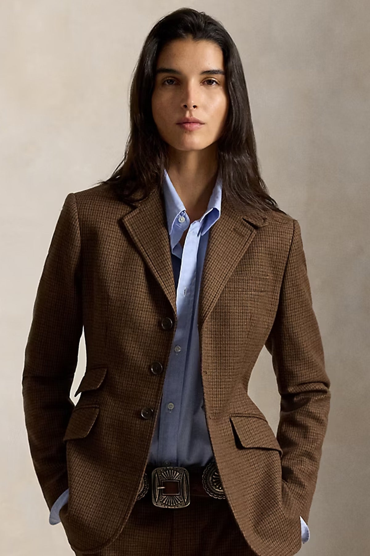 Polo Ralph Lauren Gun Club Ekose Desenli Yün Blazer Ceket