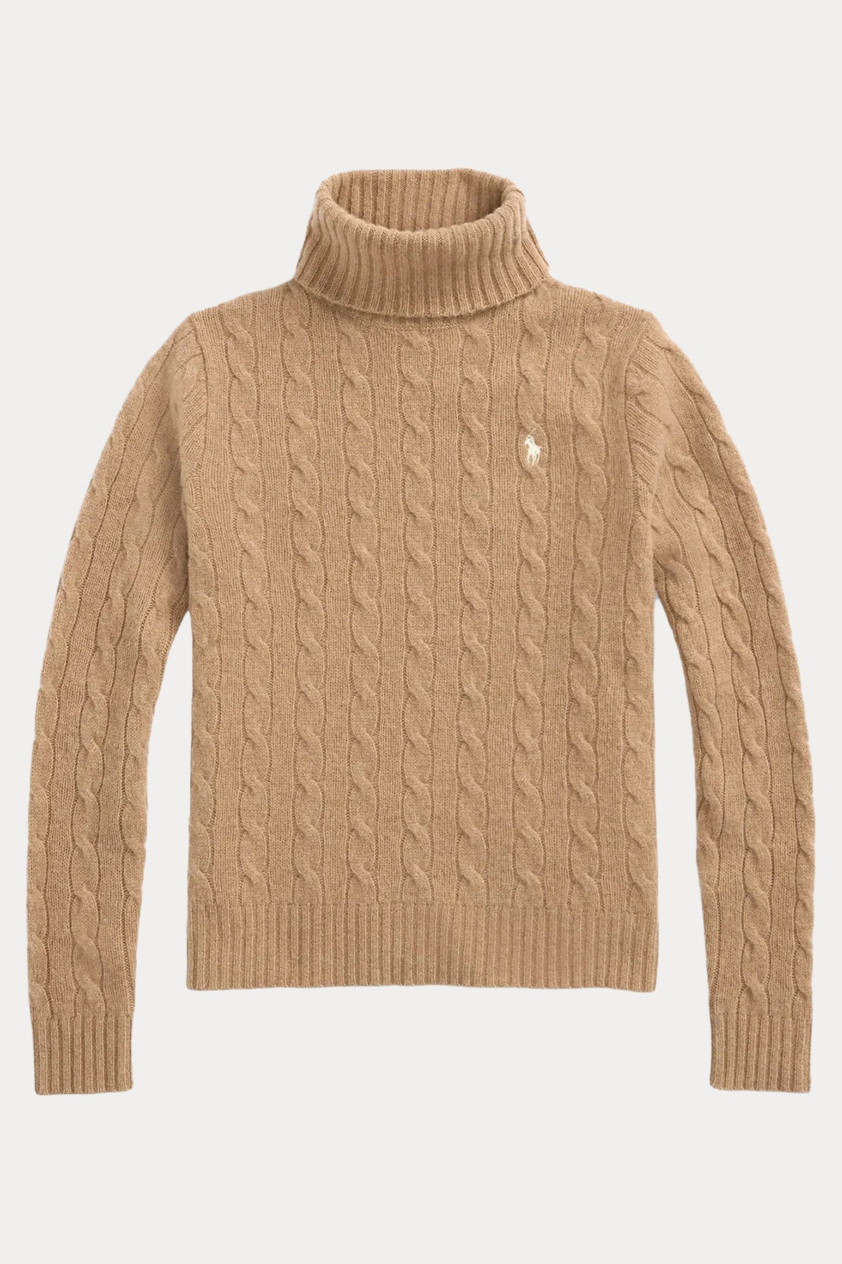 Polo Ralph Lauren Balıkçı Yaka Kaşmir Saç Örgü Yün Triko