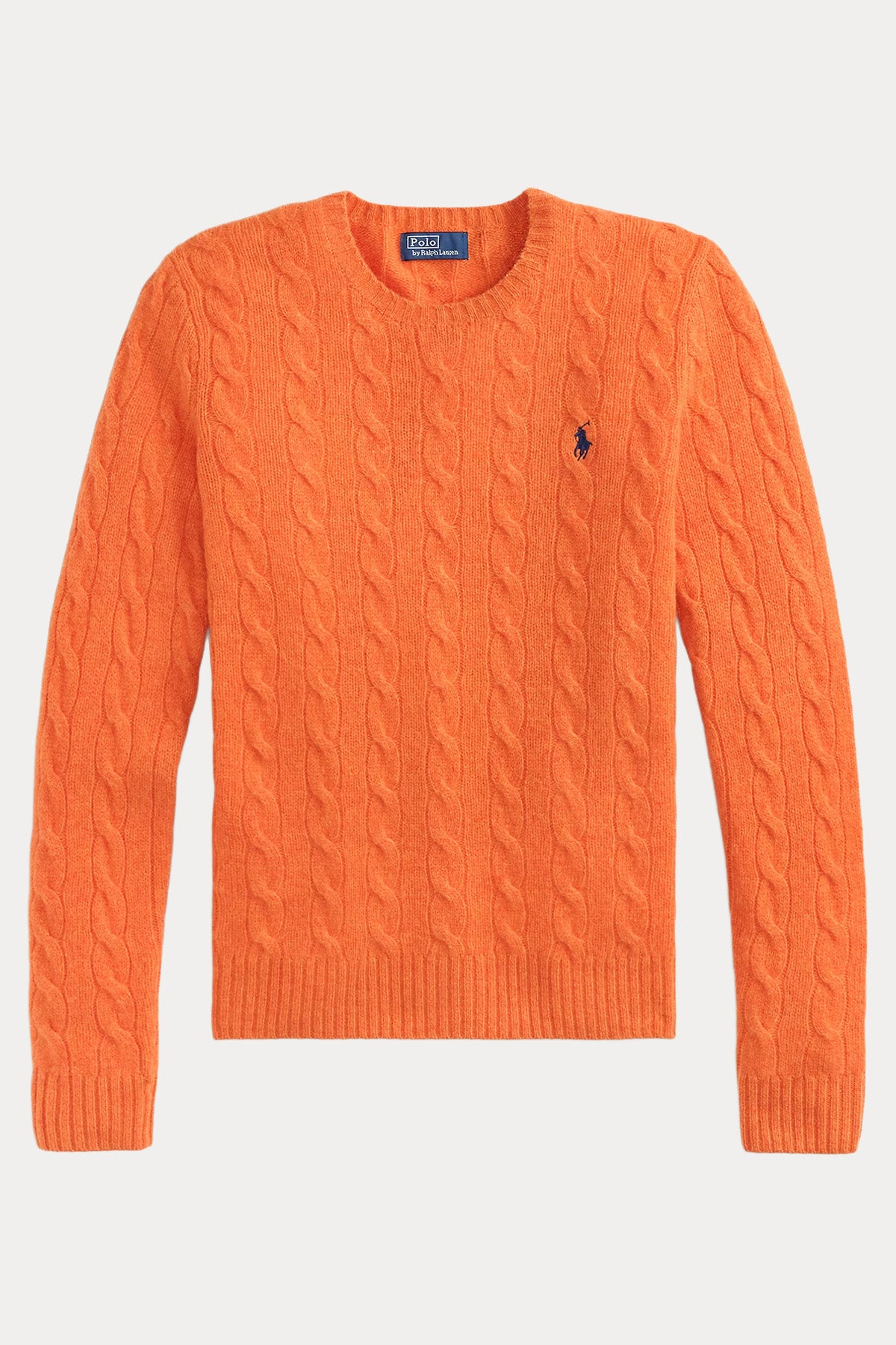 Polo Ralph Lauren Kaşmir Slim Fit Yuvarlak Yaka Saç Örgü Yün Triko