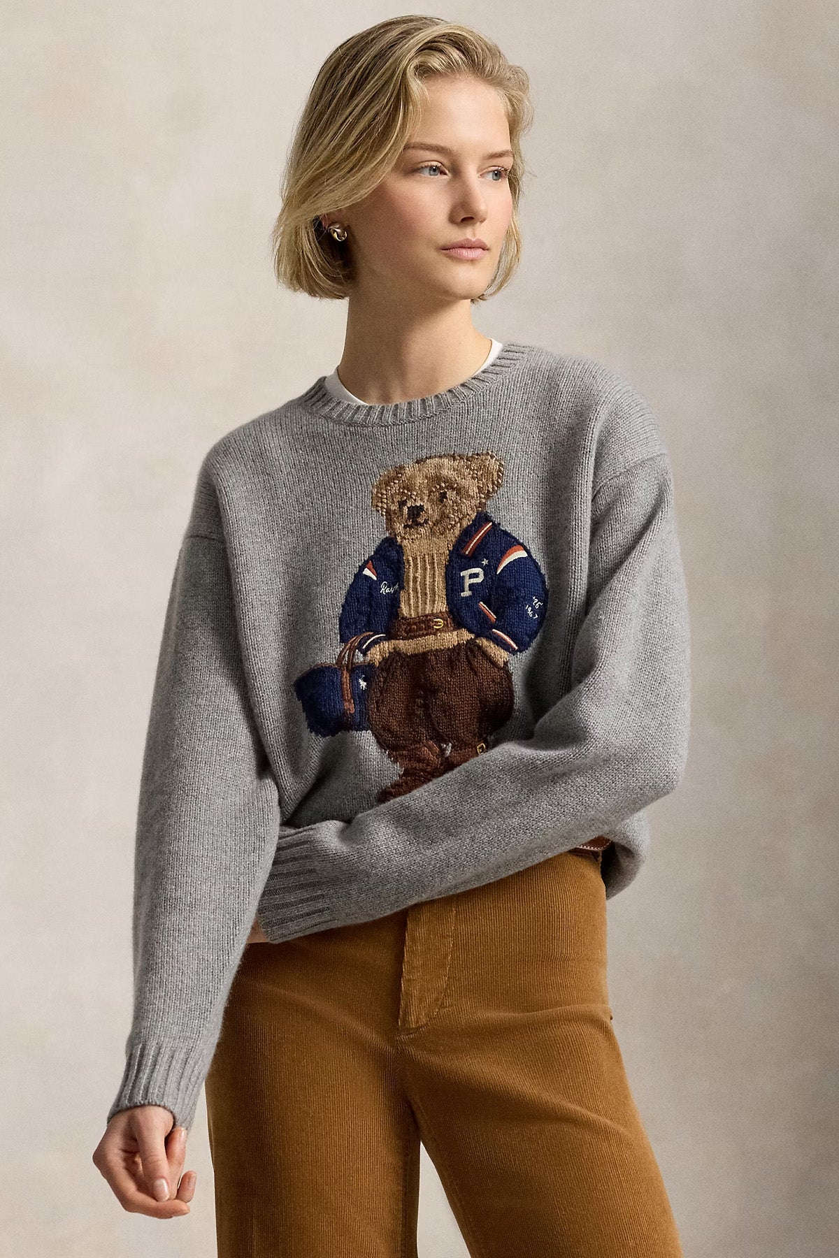 Polo Ralph Lauren Relaxed Fit Polo Bear Kaşmir Örgü Yün Triko