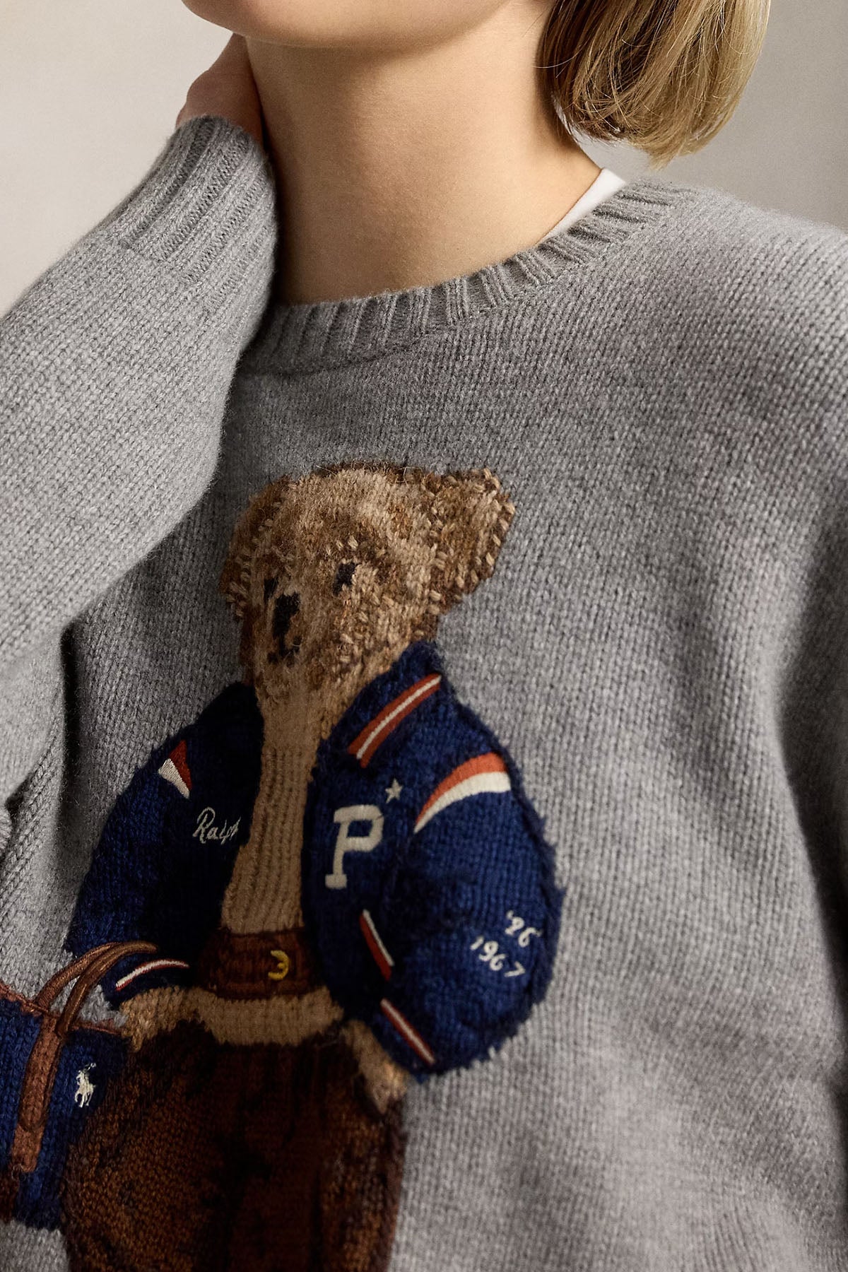 Polo Ralph Lauren Relaxed Fit Polo Bear Kaşmir Örgü Yün Triko