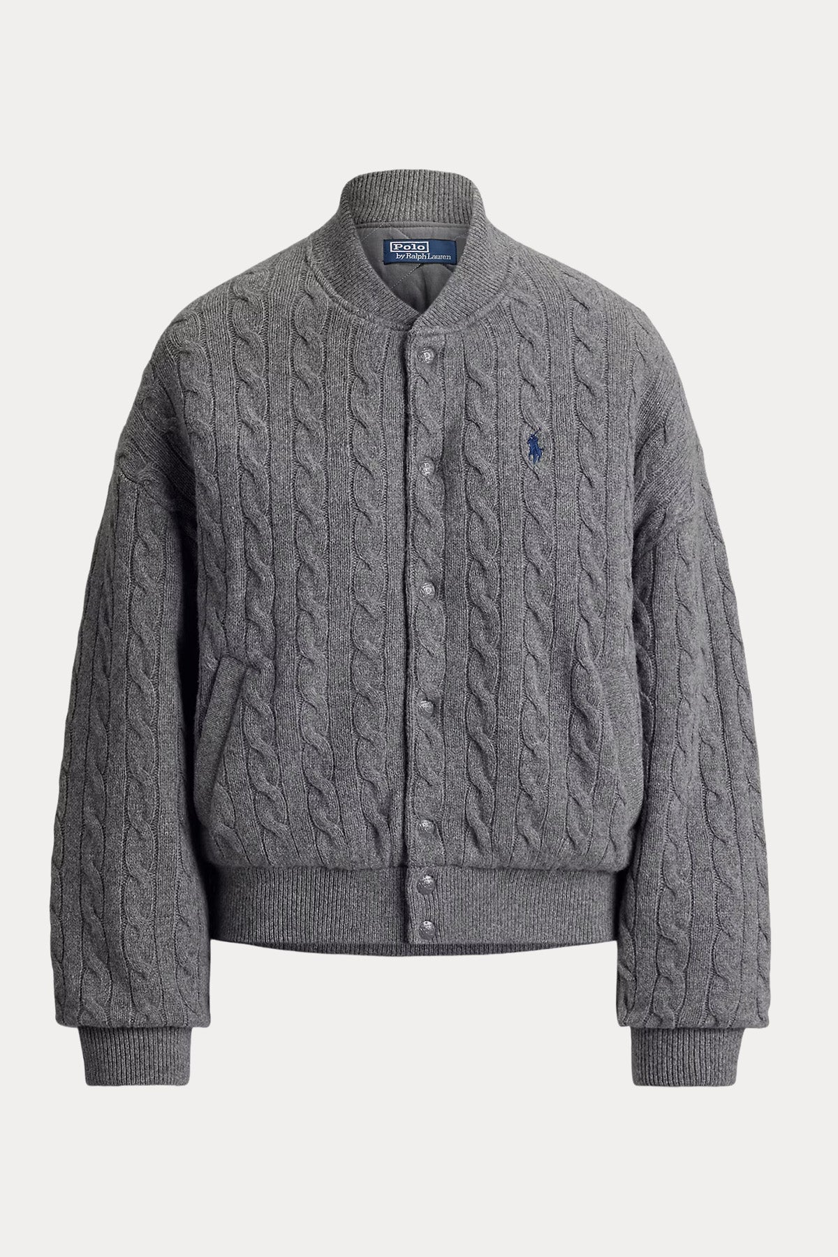 Polo Ralph Lauren Relaxed Fit Kaşmir Saç Örgü Yün Puffer Ceket