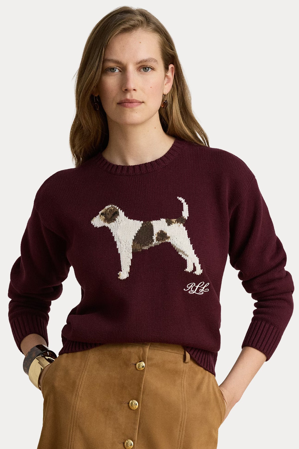 Polo Ralph Lauren Relaxed Fit Evcil Hayvan Temalı Örgü Triko