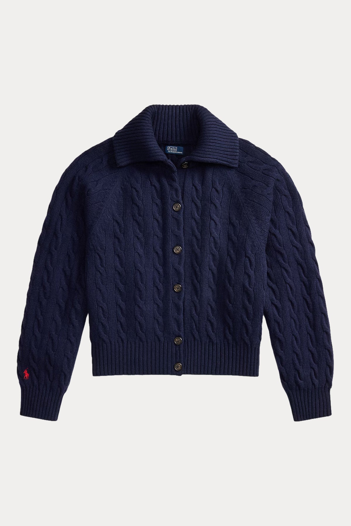 Polo Ralph Lauren Relaxed Fit Kaşmir Saç Örgü Yün Triko Ceket