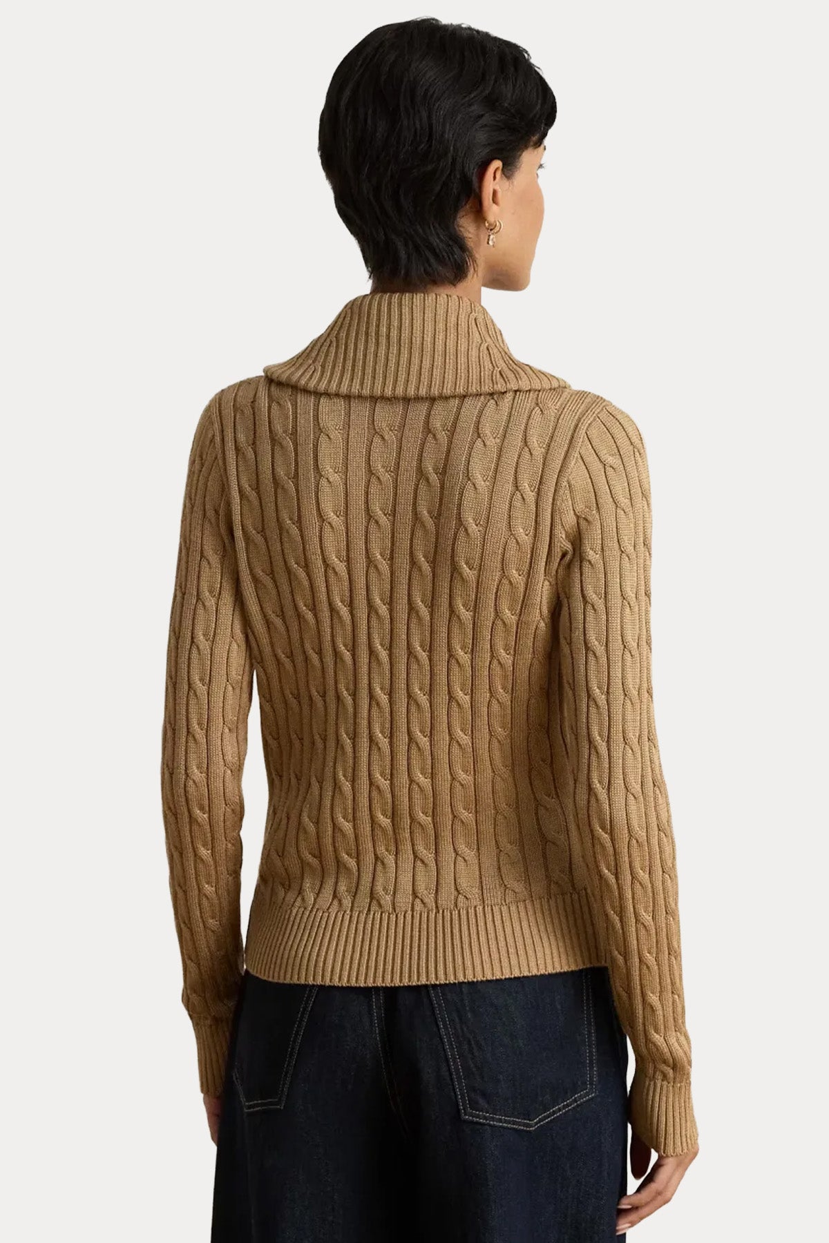Polo Ralph Lauren Relaxed Fit Kruvaze Saç Örgü Triko