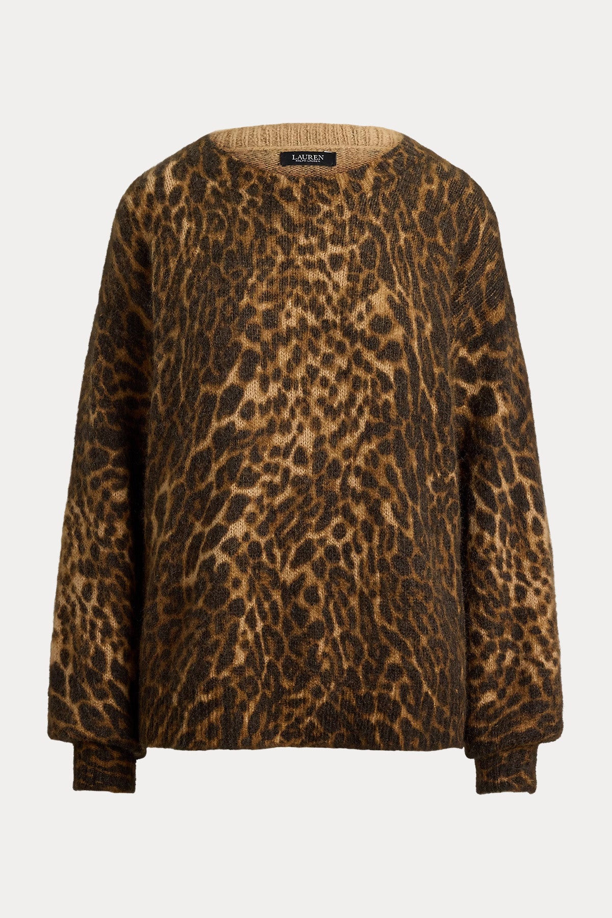 Polo Ralph Lauren Relaxed Fit Leopar Desenli Yün Triko
