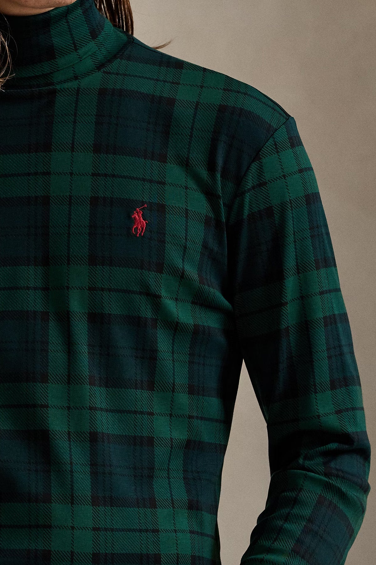 Polo Ralph Lauren Balıkçı Yaka Ekose Desenli T-shirt