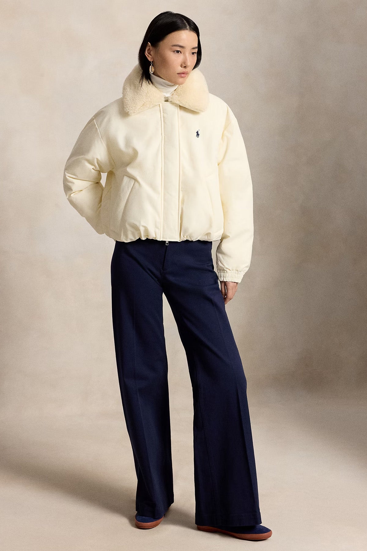 Polo Ralph Lauren Relaxed Fit Yakası Kürklü Puffer Mont