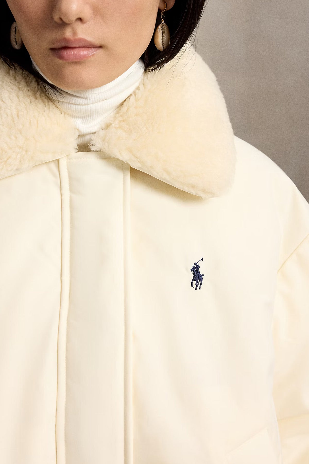 Polo Ralph Lauren Relaxed Fit Yakası Kürklü Puffer Mont