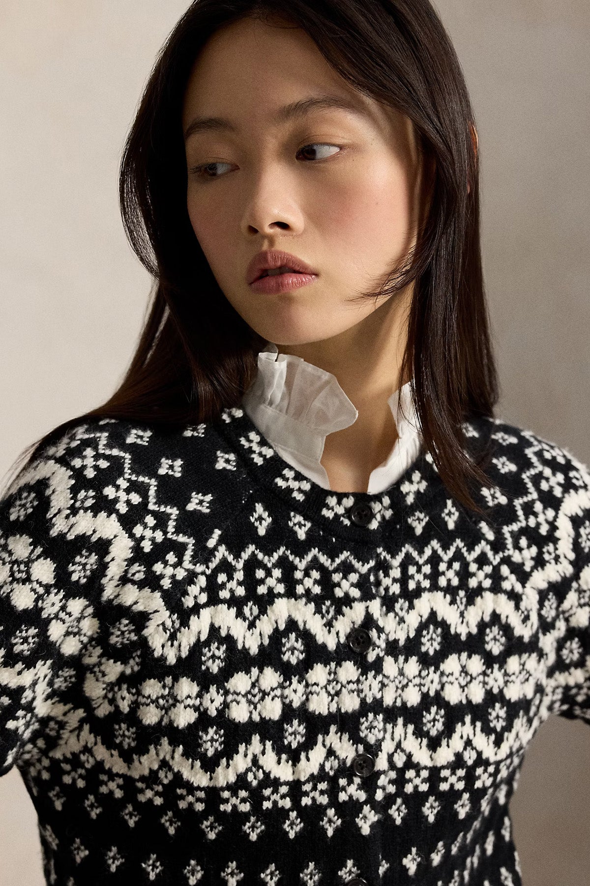 Polo Ralph Lauren Fair Isle Desenli Örgü Yün Triko Ceket