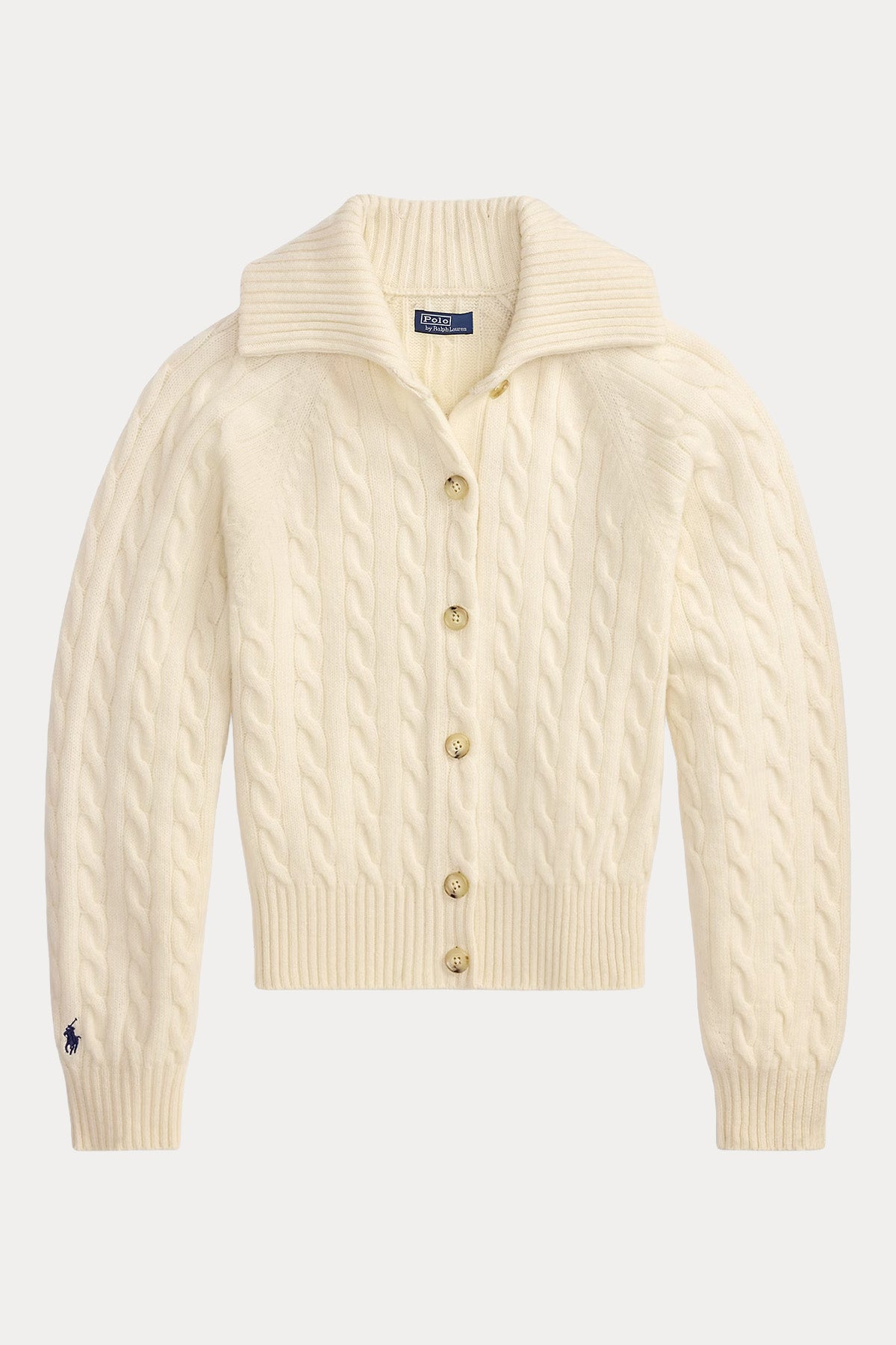 Polo Ralph Lauren Relaxed Fit Kaşmir Saç Örgü Yün Triko Ceket