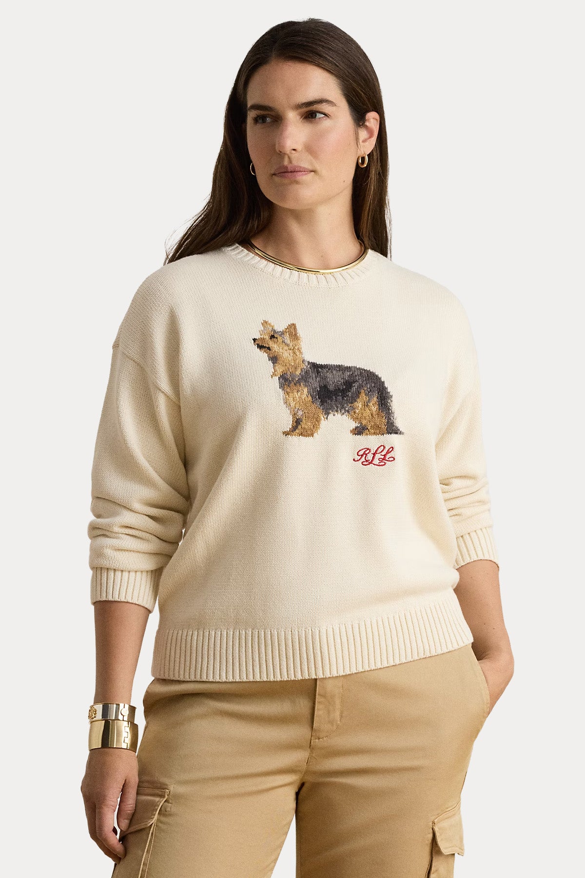 Polo Ralph Lauren Relaxed Fit Evcil Hayvan Temalı Örgü Triko