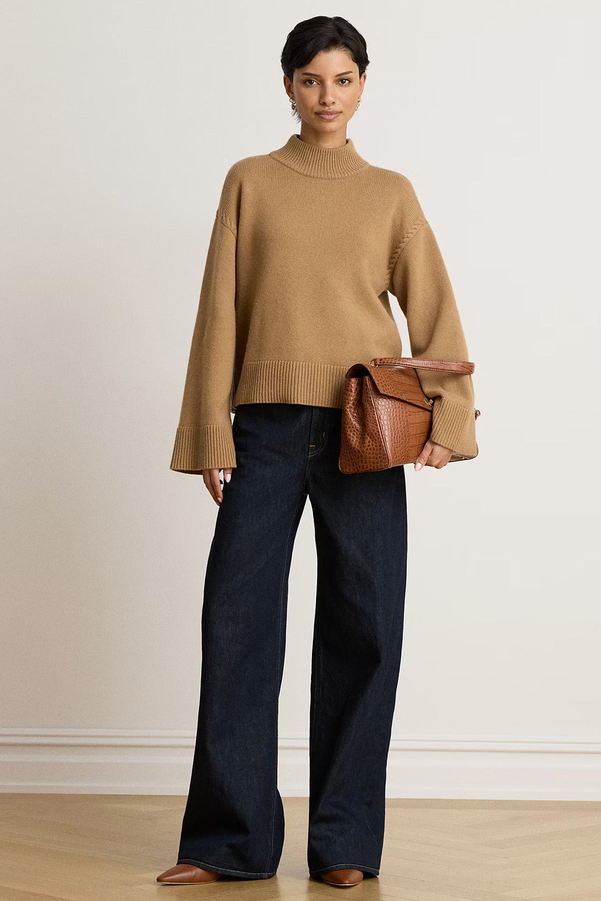 Polo Ralph Lauren Relaxed Fit Yarım Balıkçı Yaka Örgü Yün Triko