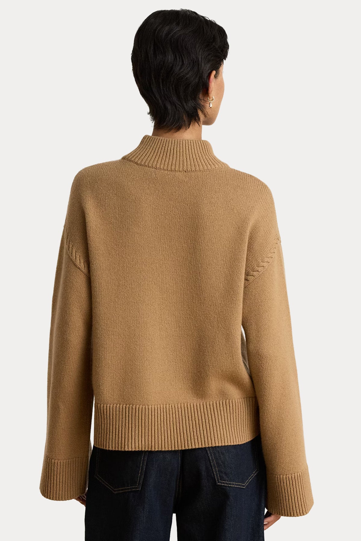 Polo Ralph Lauren Relaxed Fit Yarım Balıkçı Yaka Örgü Yün Triko