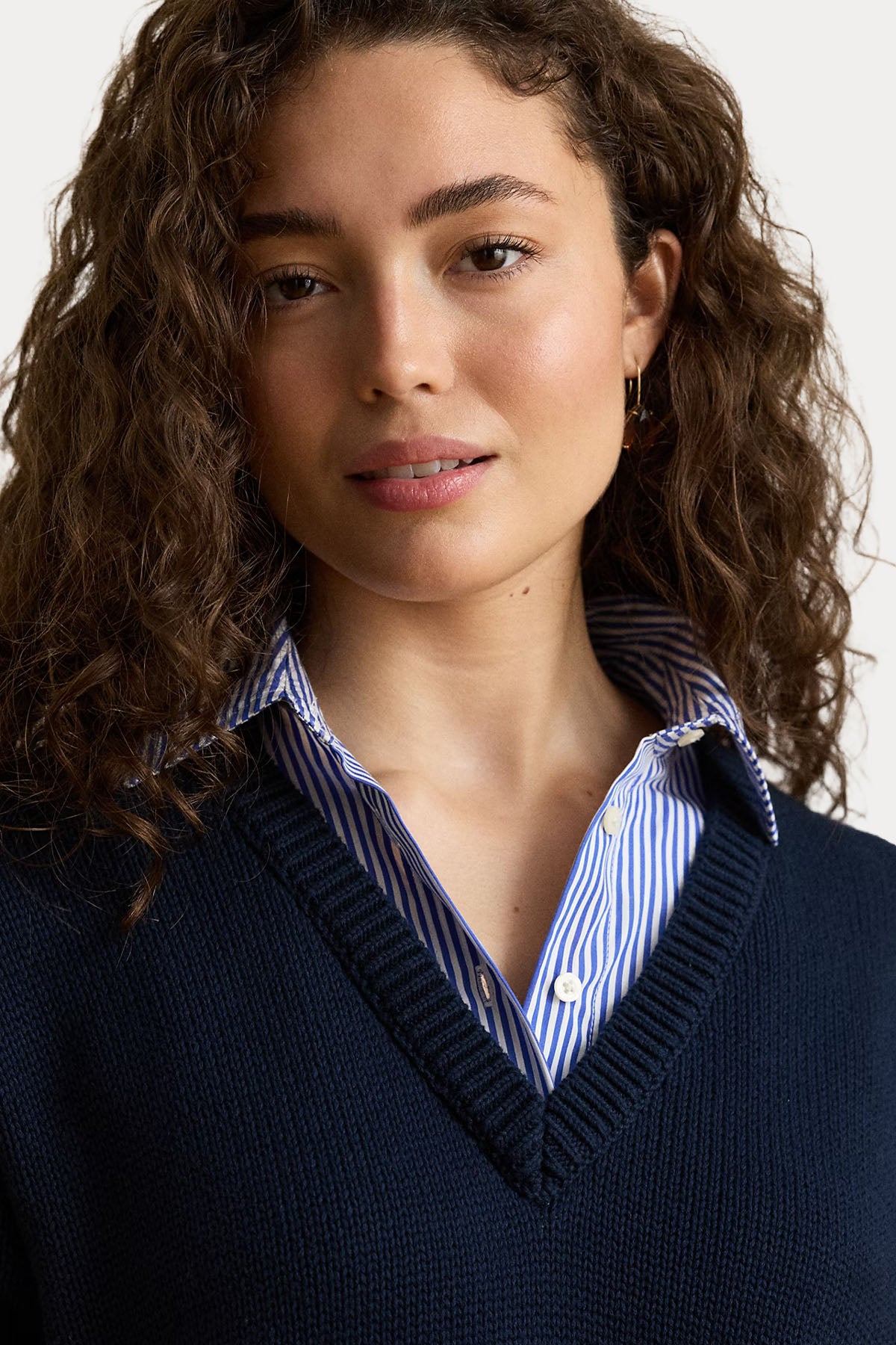Polo Ralph Lauren Relaxed Fit Gömlek Kombinasyonlu Örgü Triko
