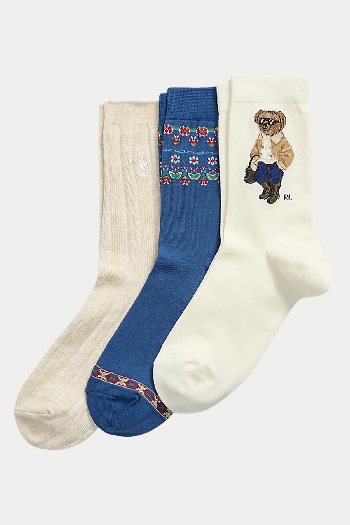 Polo Ralph Lauren 3'lü Paket Polo Bear Çorap