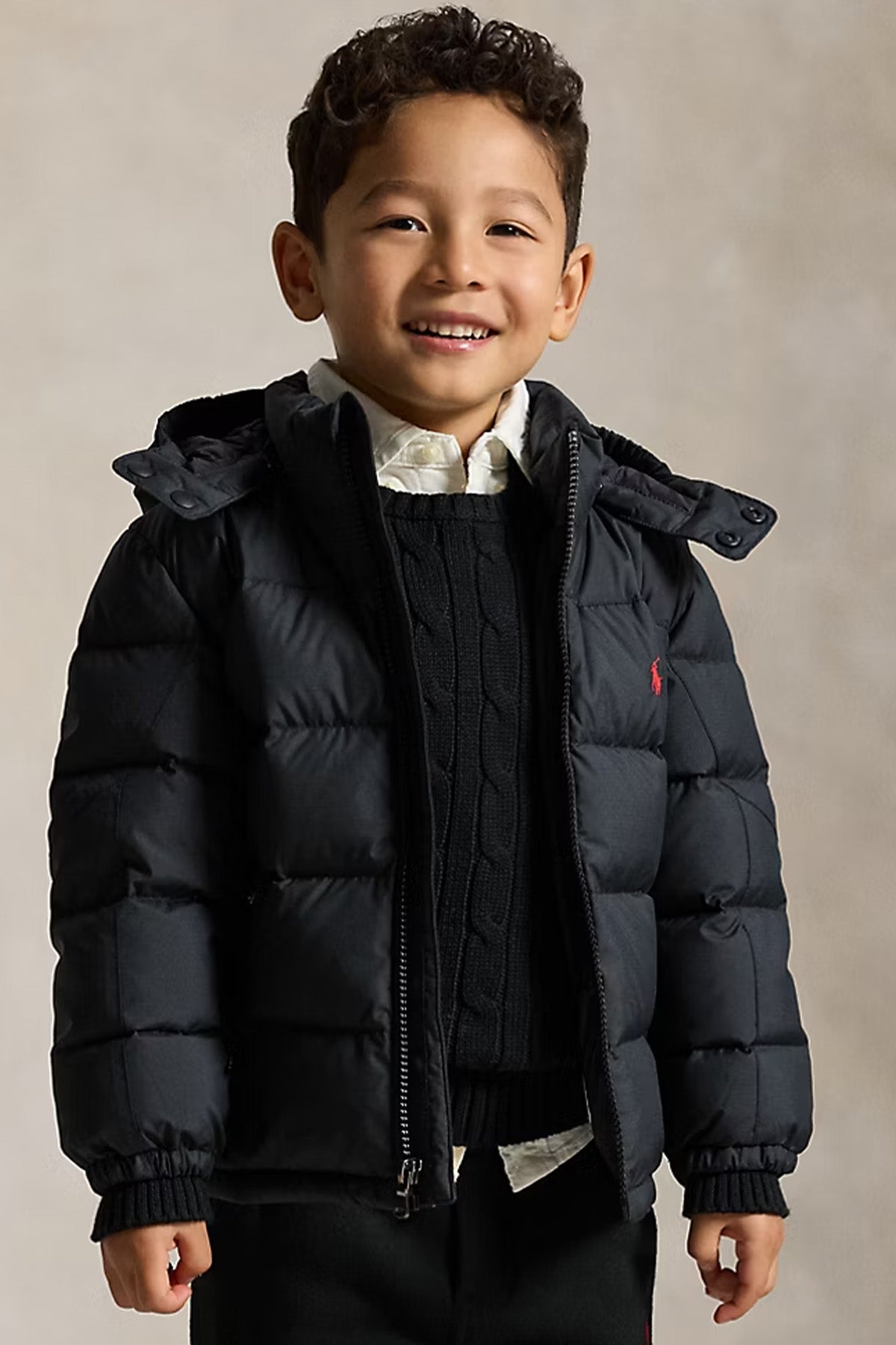 Polo Ralph Lauren Kids 6 Yaş Unisex Çocuk Kapüşonlu Puffer Mont