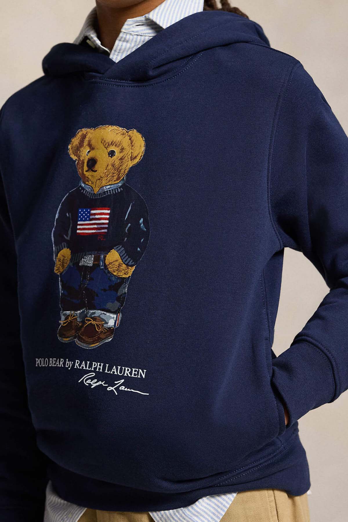 Polo Ralph Lauren Kids S-L Beden Unisex Çocuk Polo Bear Kapüşonlu Sweatshirt