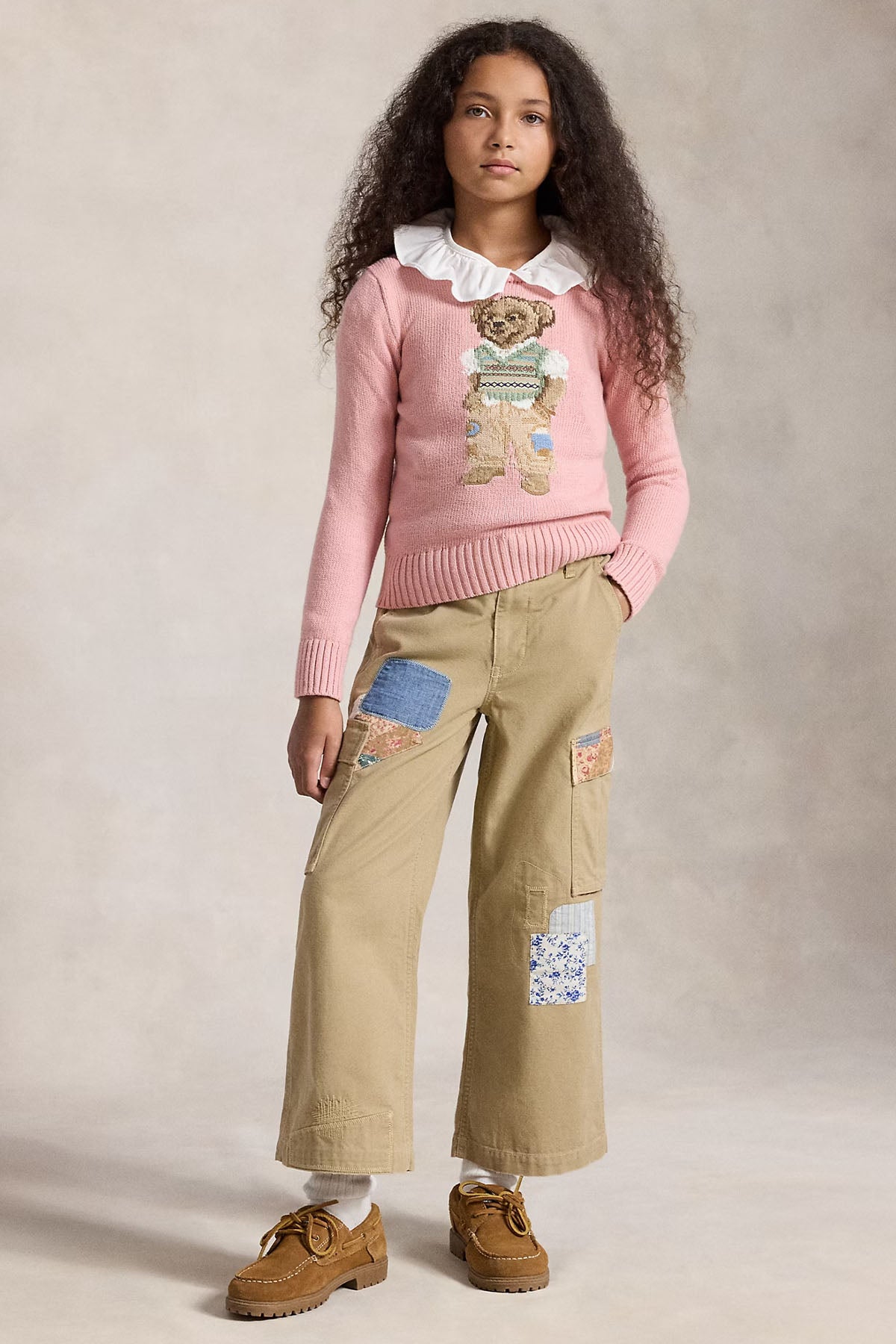 Polo Ralph Lauren Kids 7 Yaş Kız Çocuk Patchwork Desenli Kargo Pantolon