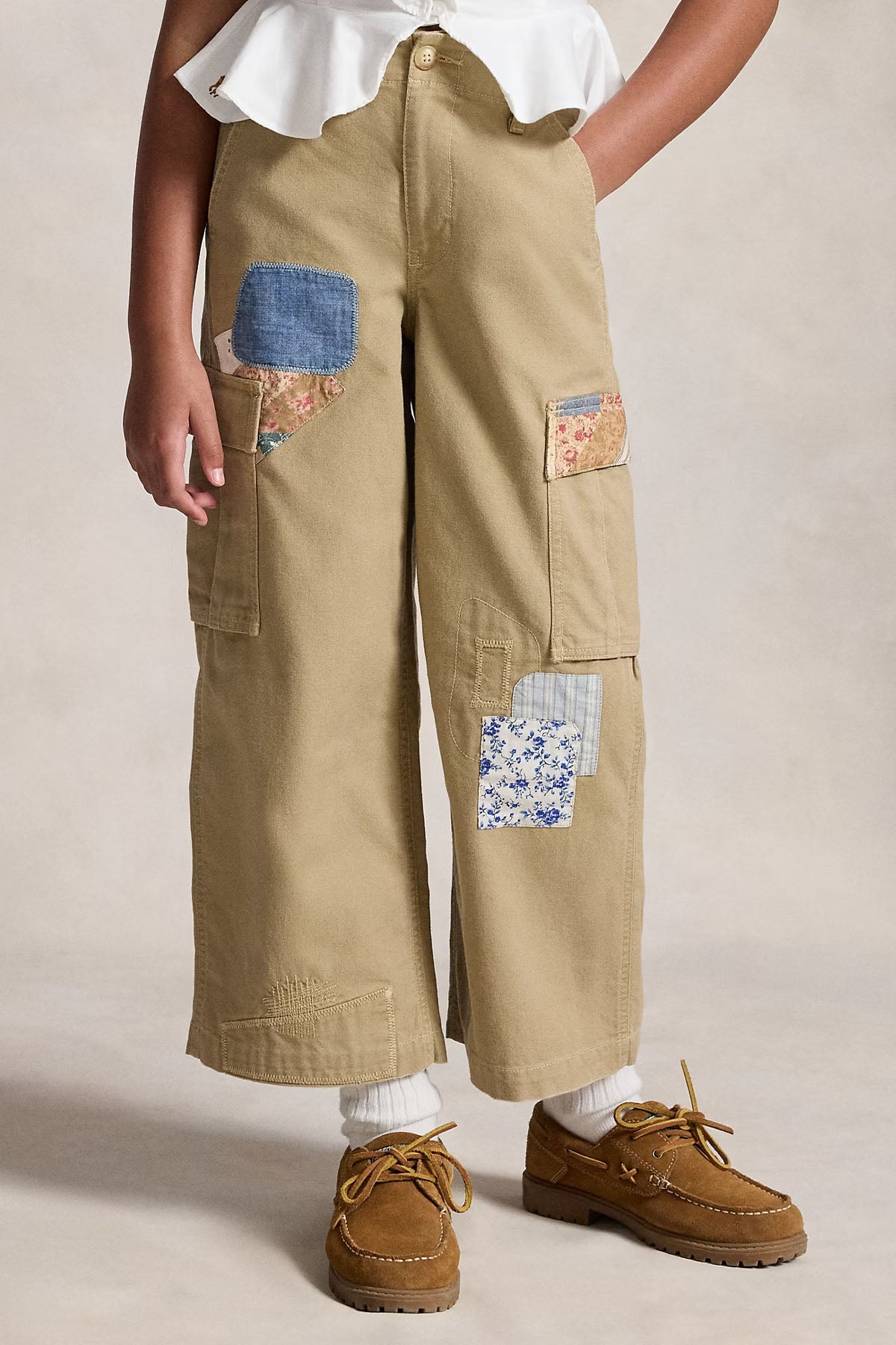 Polo Ralph Lauren Kids 7 Yaş Kız Çocuk Patchwork Desenli Kargo Pantolon