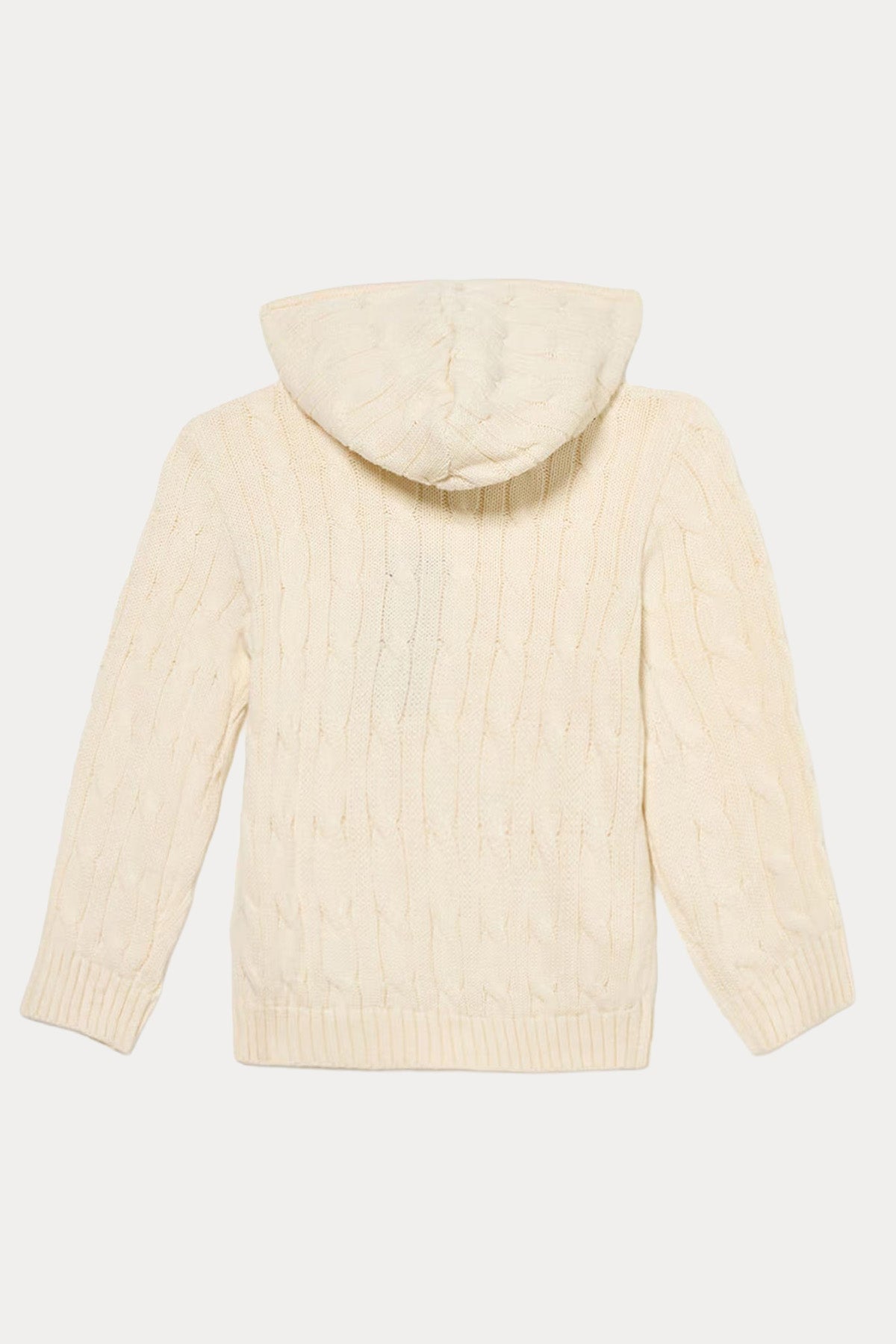 Polo Ralph Lauren Kids 3-6 Yaş Unisex Çocuk Saç Örgü Kapüşonlu Triko Ceket