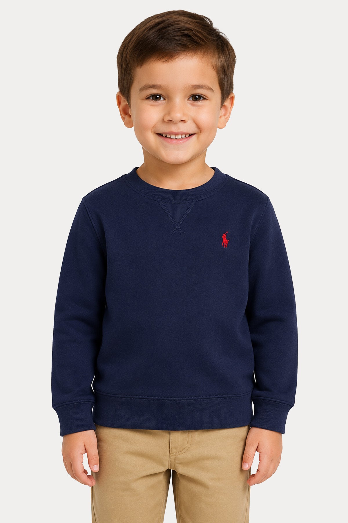 Polo Ralph Lauren Kids 3-7 Yaş Unisex Çocuk Pony Logolu Şardonlu Sweatshirt