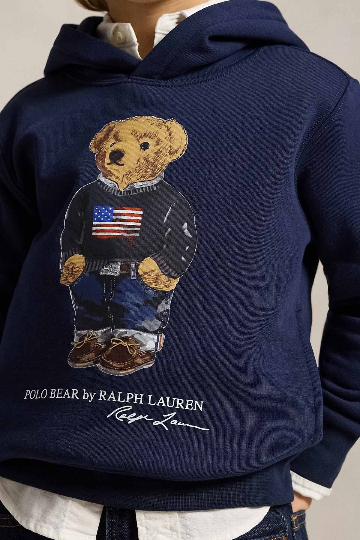 Polo Ralph Lauren Kids 4-7 Yaş Unisex Çocuk Şardonlu Kapüşonlu Sweatshirt