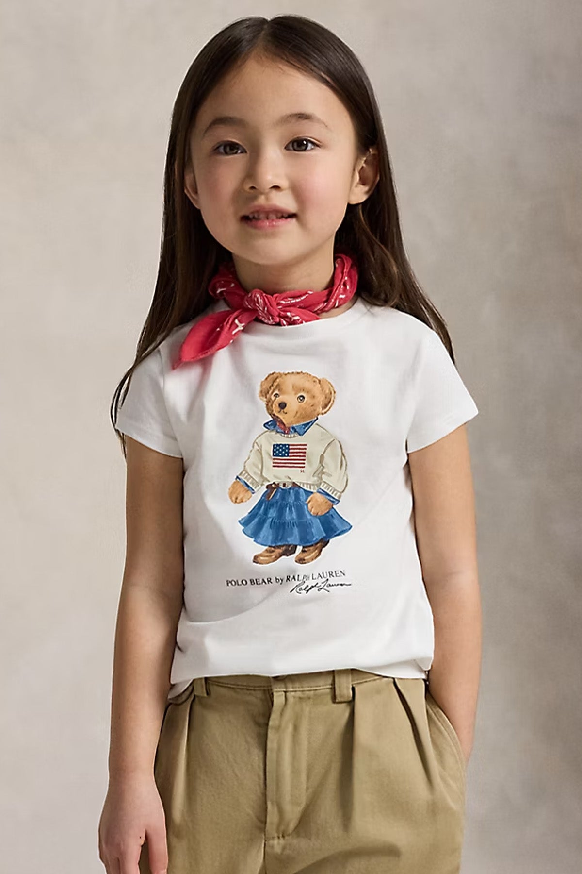 Polo Ralph Lauren Kids 3-6.5 Yaş Kız Çocuk Polo Bear T-shirt