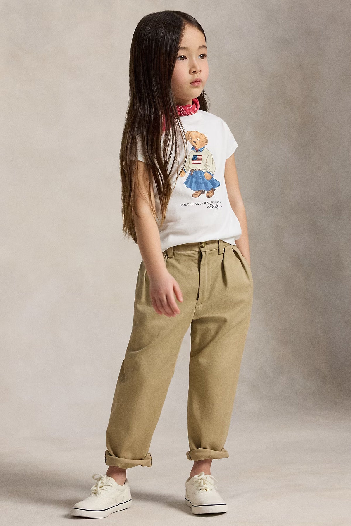 Polo Ralph Lauren Kids 3-6.5 Yaş Kız Çocuk Polo Bear T-shirt