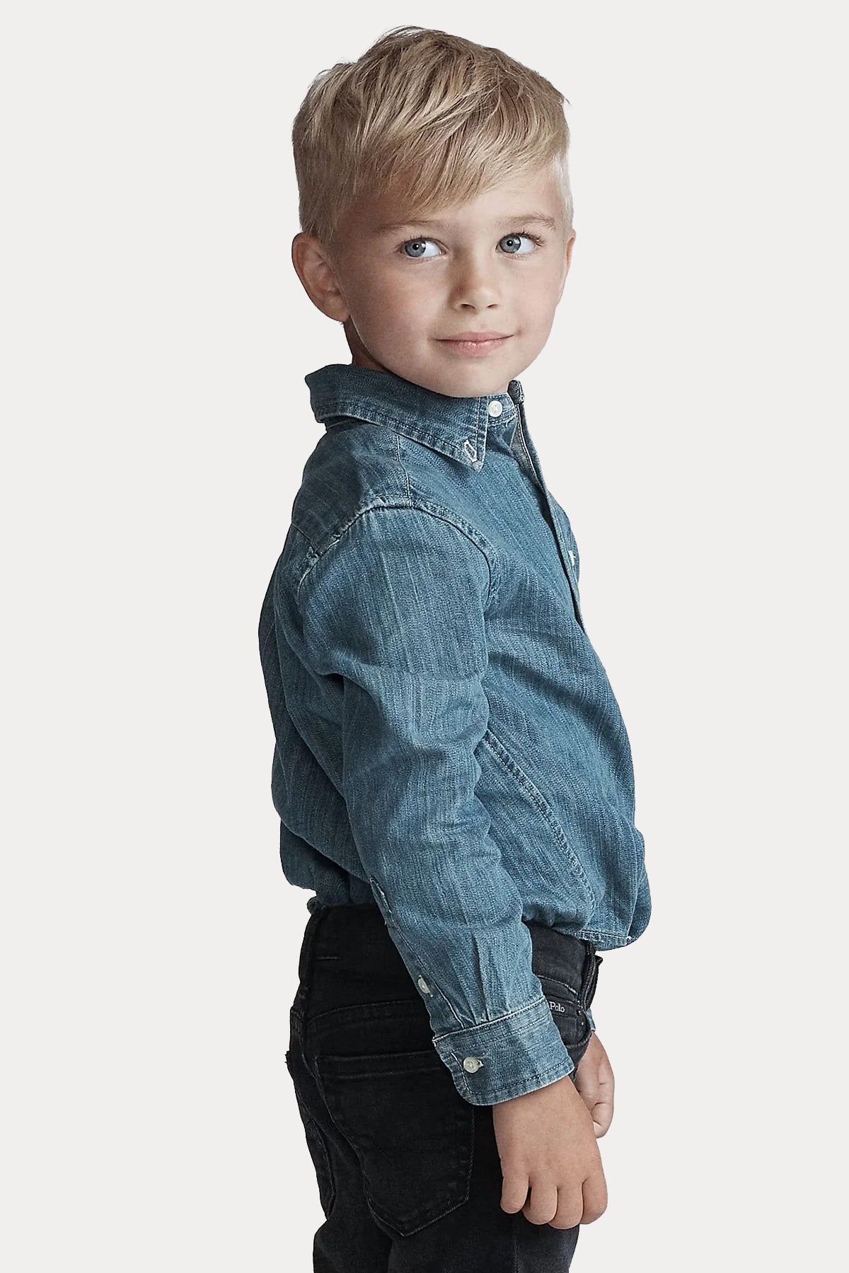 Polo Ralph Lauren Kids 4-6 Yaş Erkek Çocuk Denim Gömlek