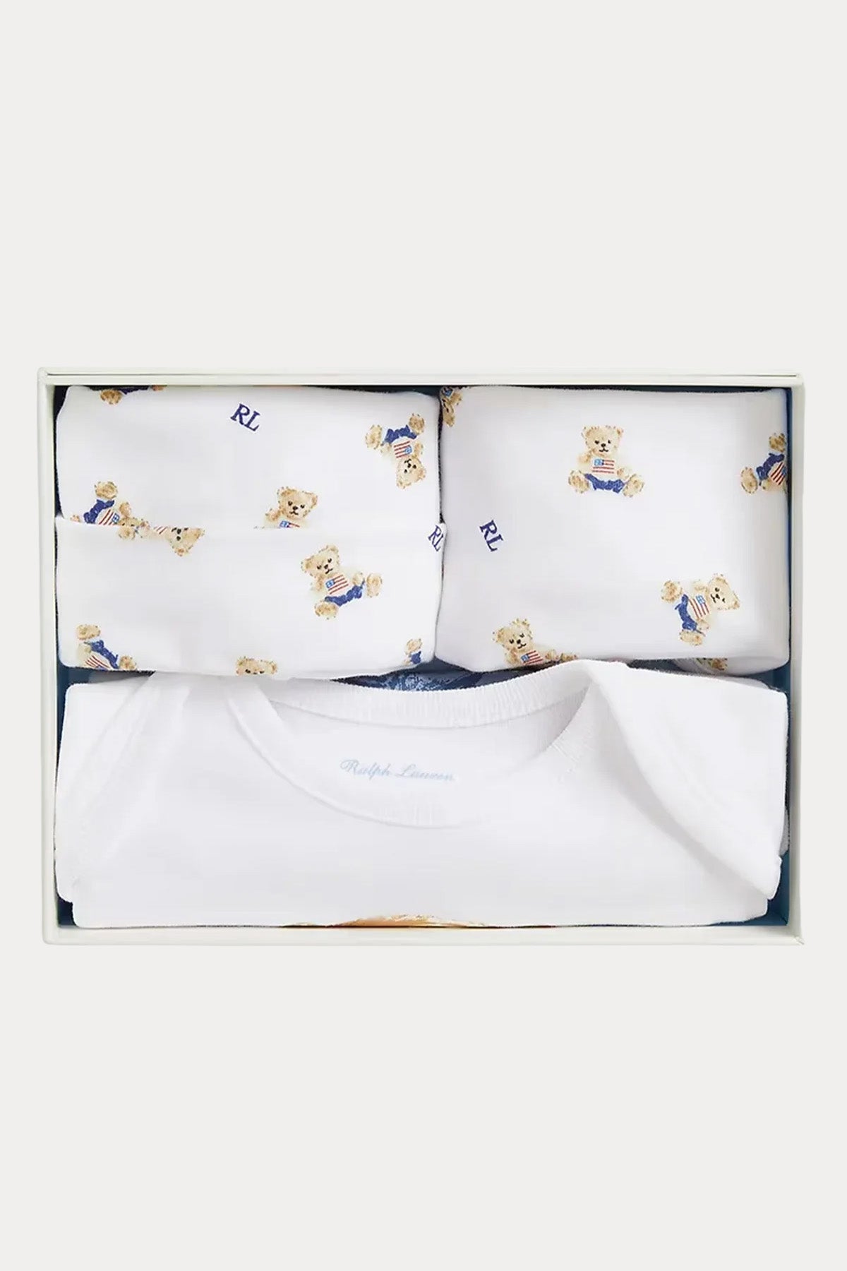 Polo Ralph Lauren Kids Yeni Doğan-3 Aylık Erkek Bebek Polo Bear Tulum Set