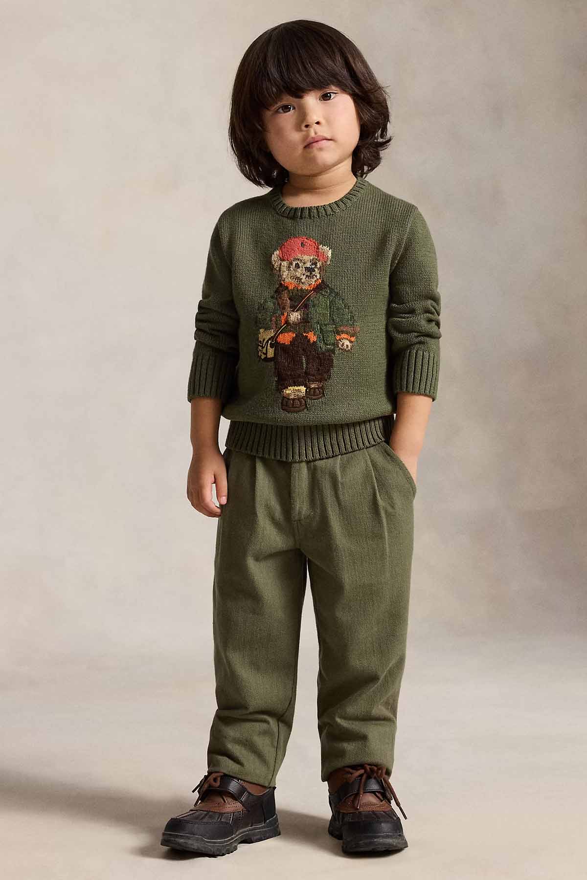 Polo Ralph Lauren Kids 4-6 Yaş Unisex Çocuk Polo Bear Örgü Triko