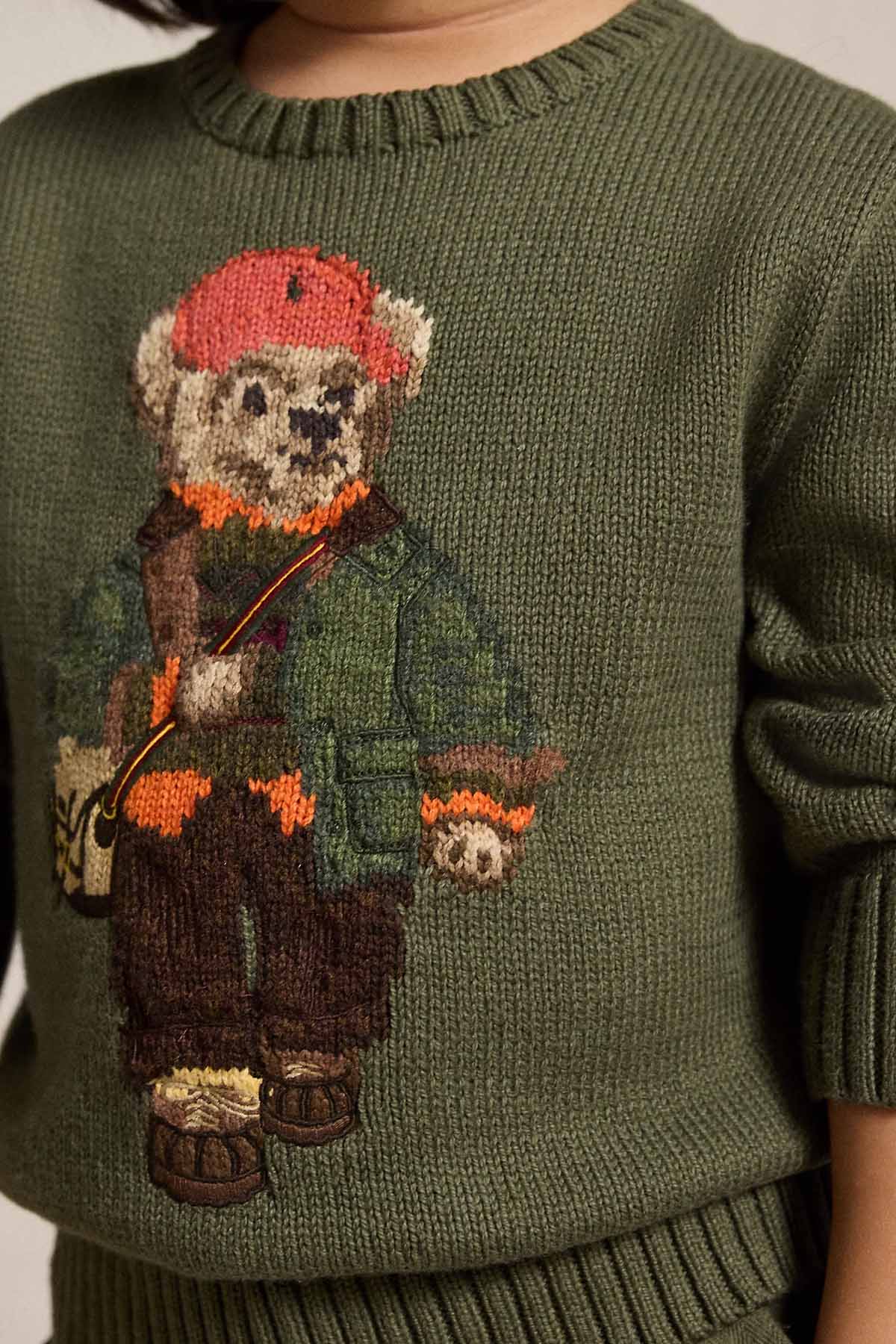 Polo Ralph Lauren Kids 4-6 Yaş Unisex Çocuk Polo Bear Örgü Triko