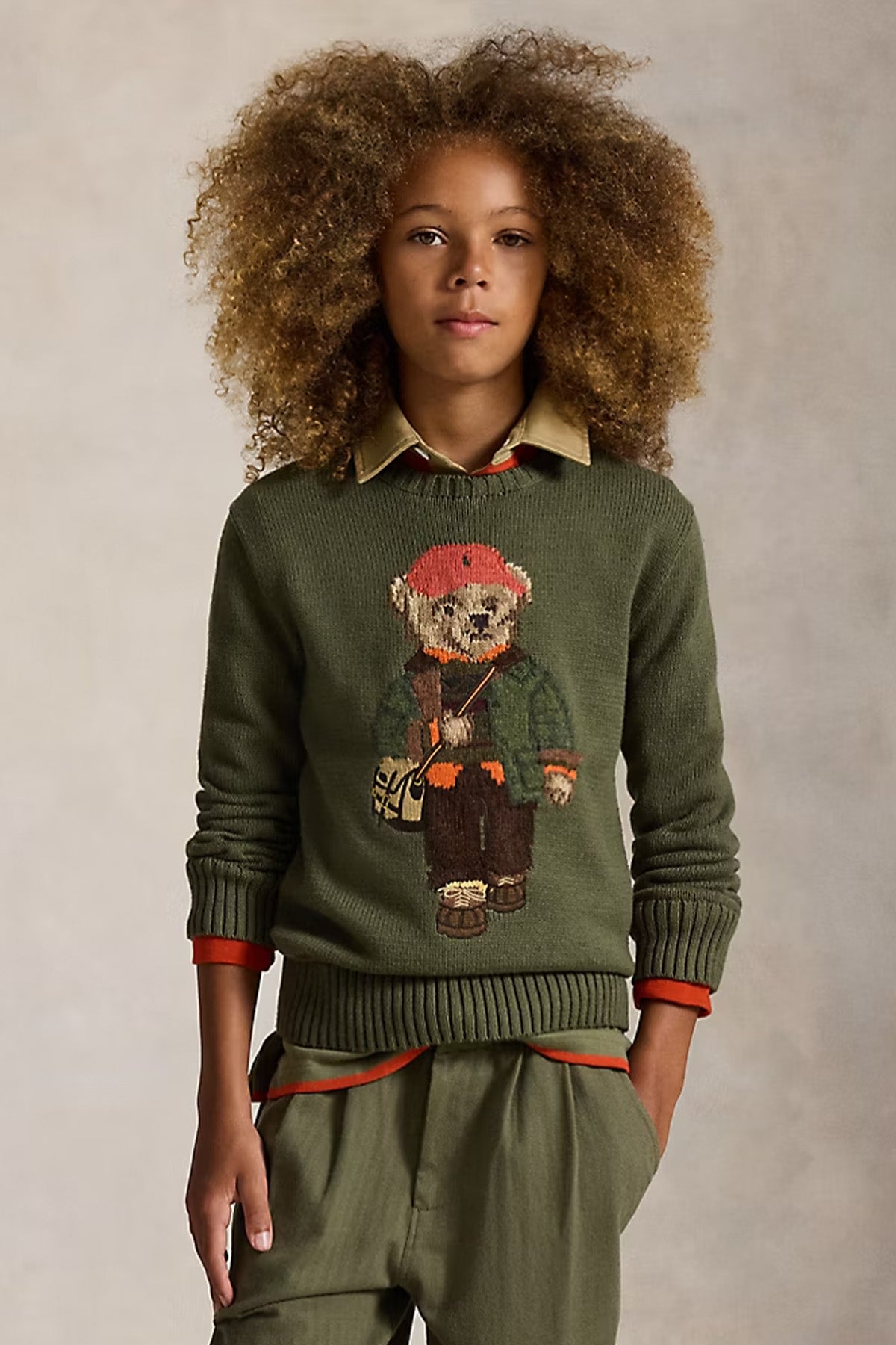 Polo Ralph Lauren Kids S Beden Unisex Çocuk Polo Bear Örgü Triko