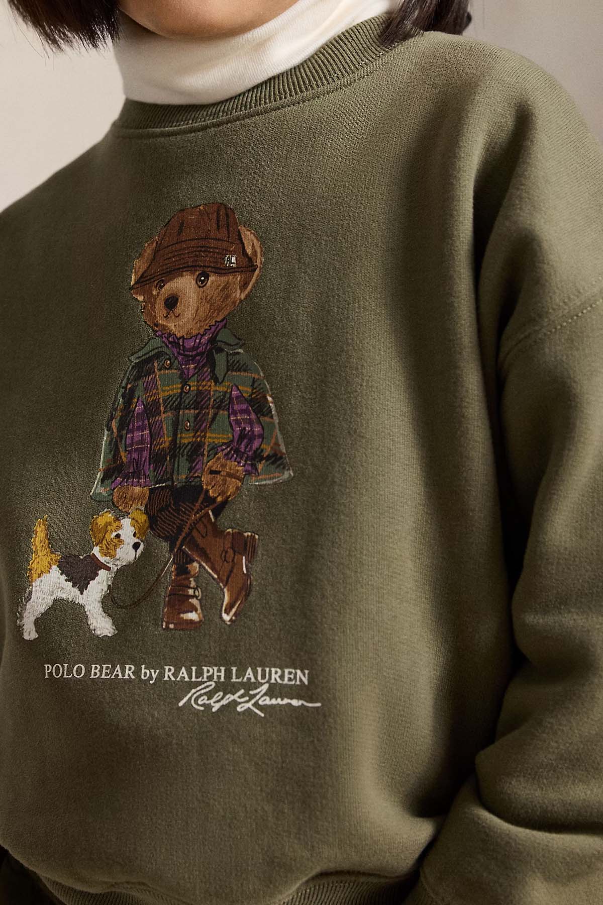 Polo Ralph Lauren Kids 5-6 Yaş Kız Çocuk Polo Bear Şardonlu Sweatshirt