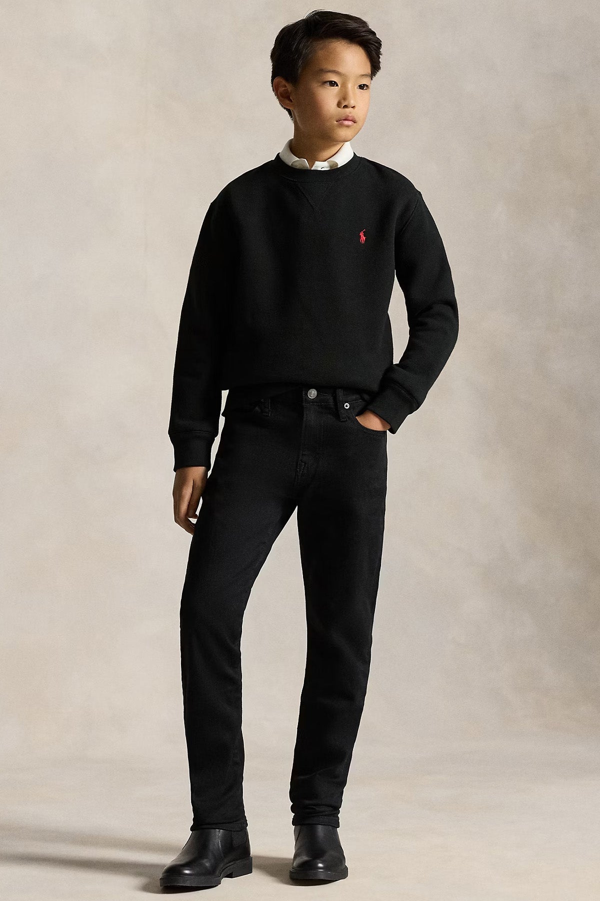 Polo Ralph Lauren Kids S-L Beden Unisex Çocuk Şardonlu Sweatshirt