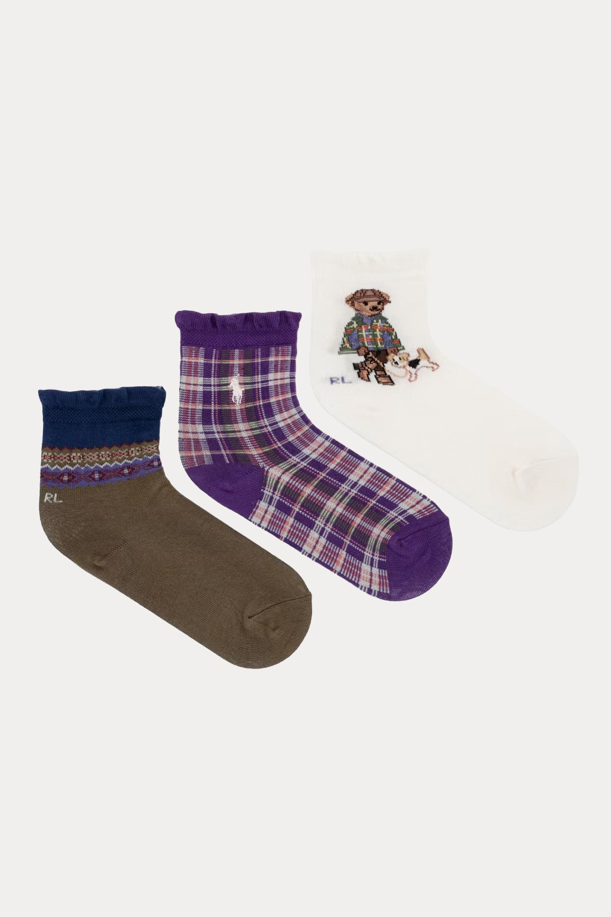 Polo Ralph Lauren Kids 2-6.5 Yaş Kız Çocuk Polo Bear 3'lü Paket Çorap