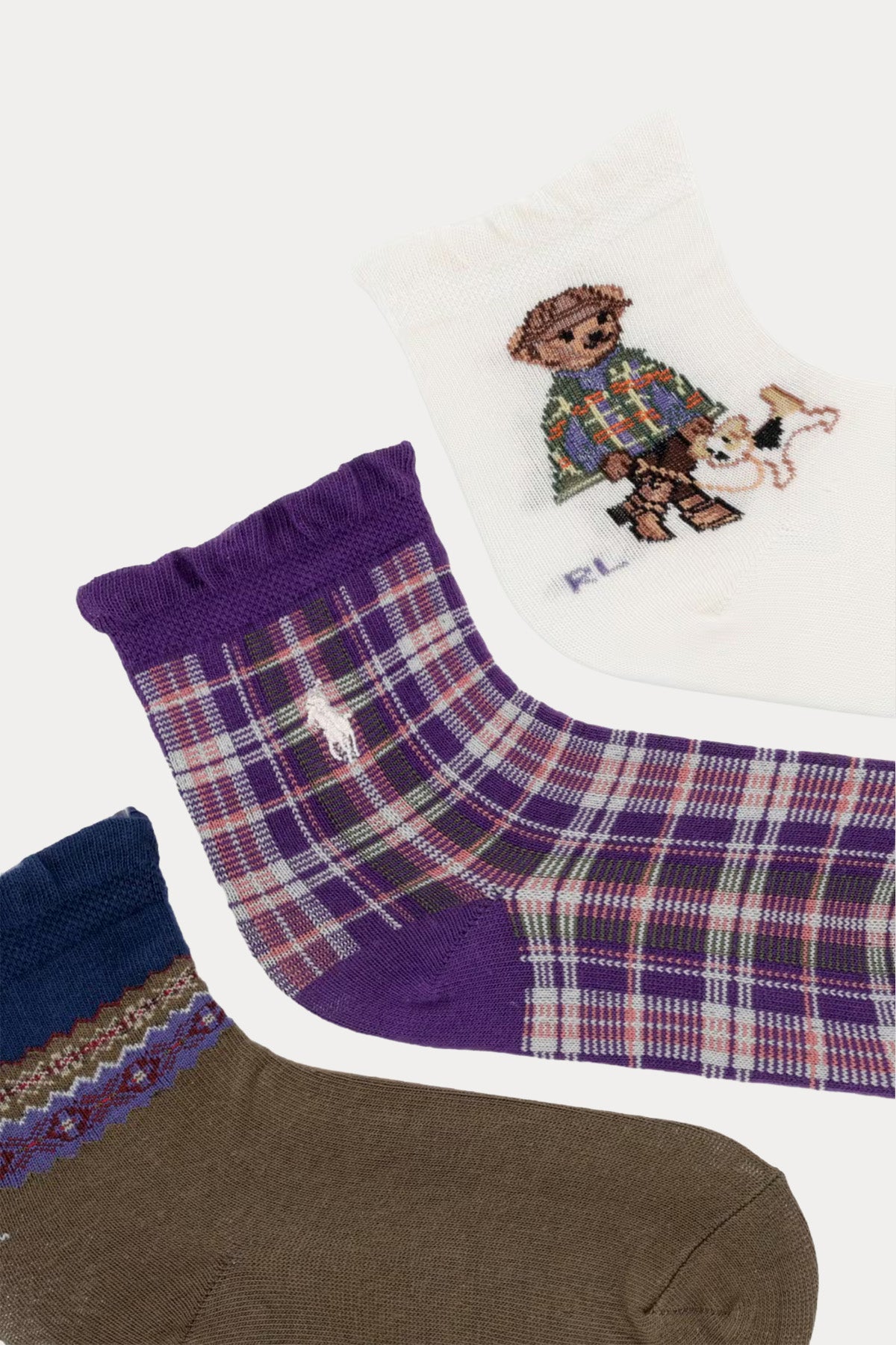Polo Ralph Lauren Kids 2-6.5 Yaş Kız Çocuk Polo Bear 3'lü Paket Çorap