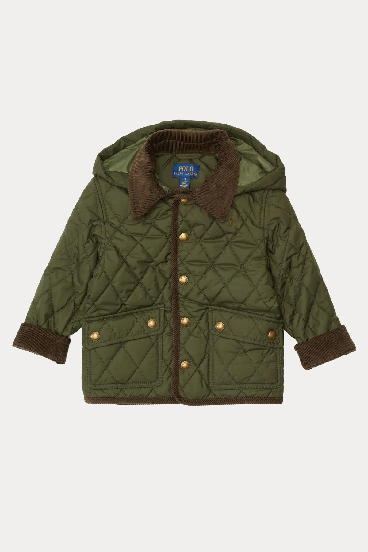 Polo Ralph Lauren Kids 5-7 Yaş Erkek Çocuk Kapitone Desenli Kapüşonlu Mont
